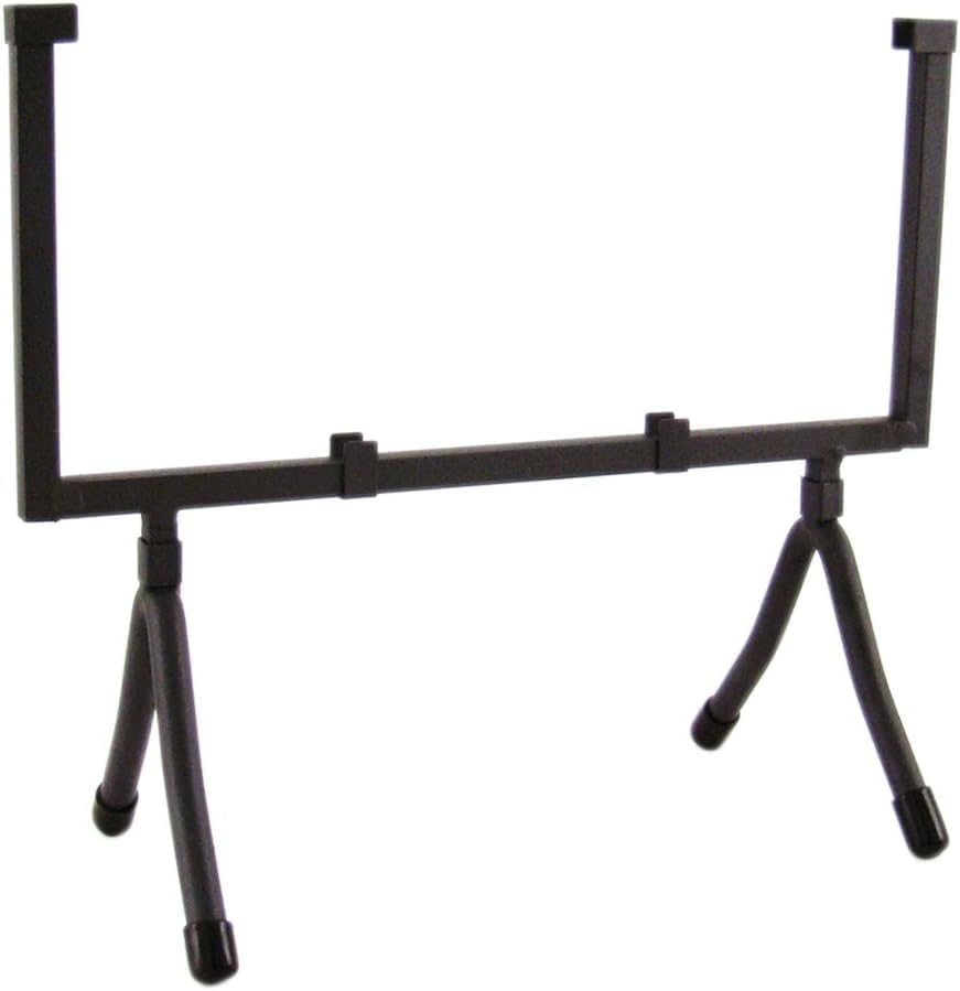 10 Inch Square Black Wrought Iron Metal Art Craft Collapsible Table Display Stand, Fused Glass Art Base, Plate Stand/Plate Holder, Square Art Panel Stand