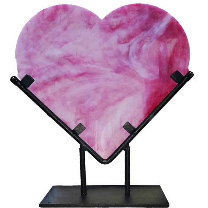 10 Inch V Black Wrought Iron Metal Art Craft Display Stand, Fused Glass Art Base, Plate Stand/Plate Holder, Square Art Panel Stand