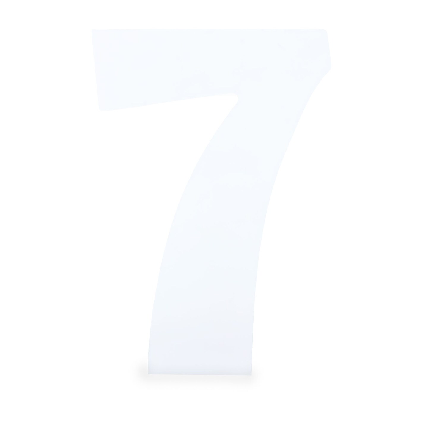 Courier Font White Color Wooden Number 7 (6 Inches)