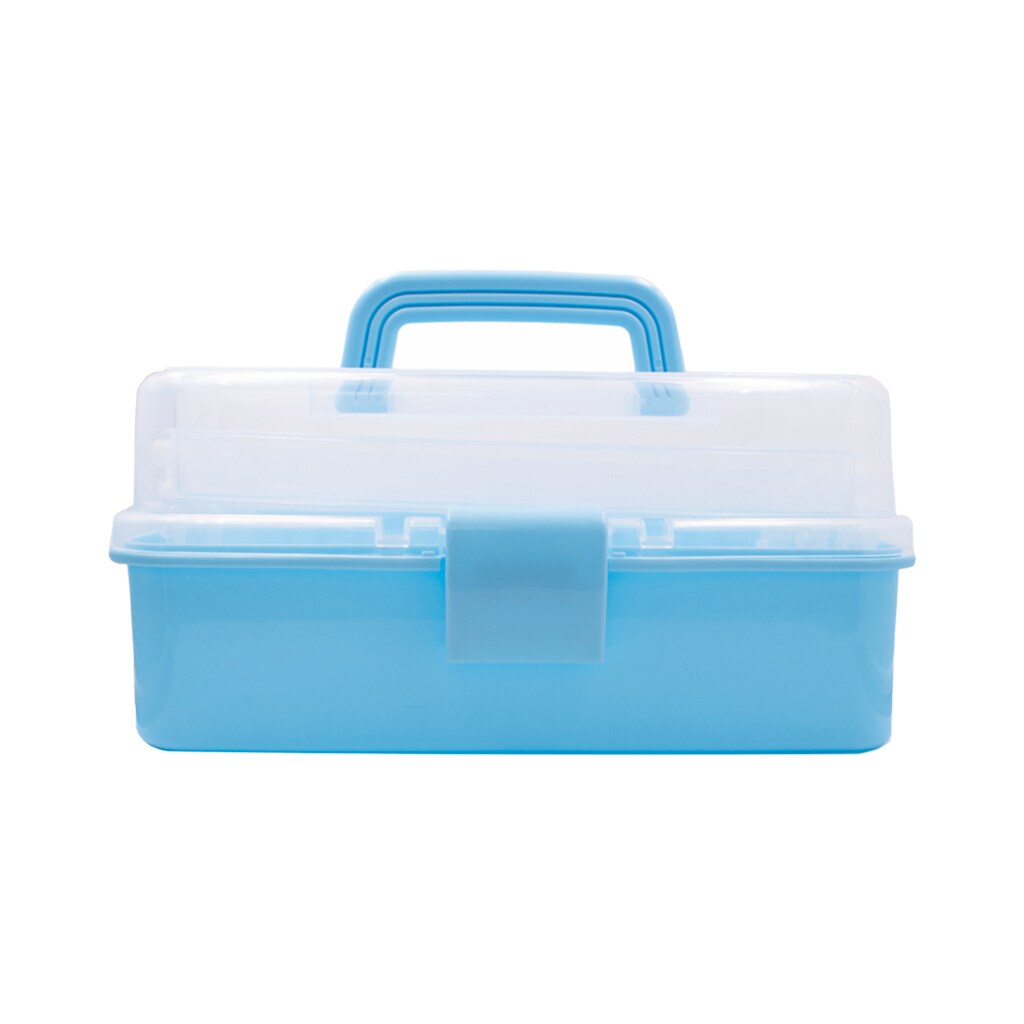 Angels Craft 3-Layer Multipurpose Plastic Storage Box, Blue
