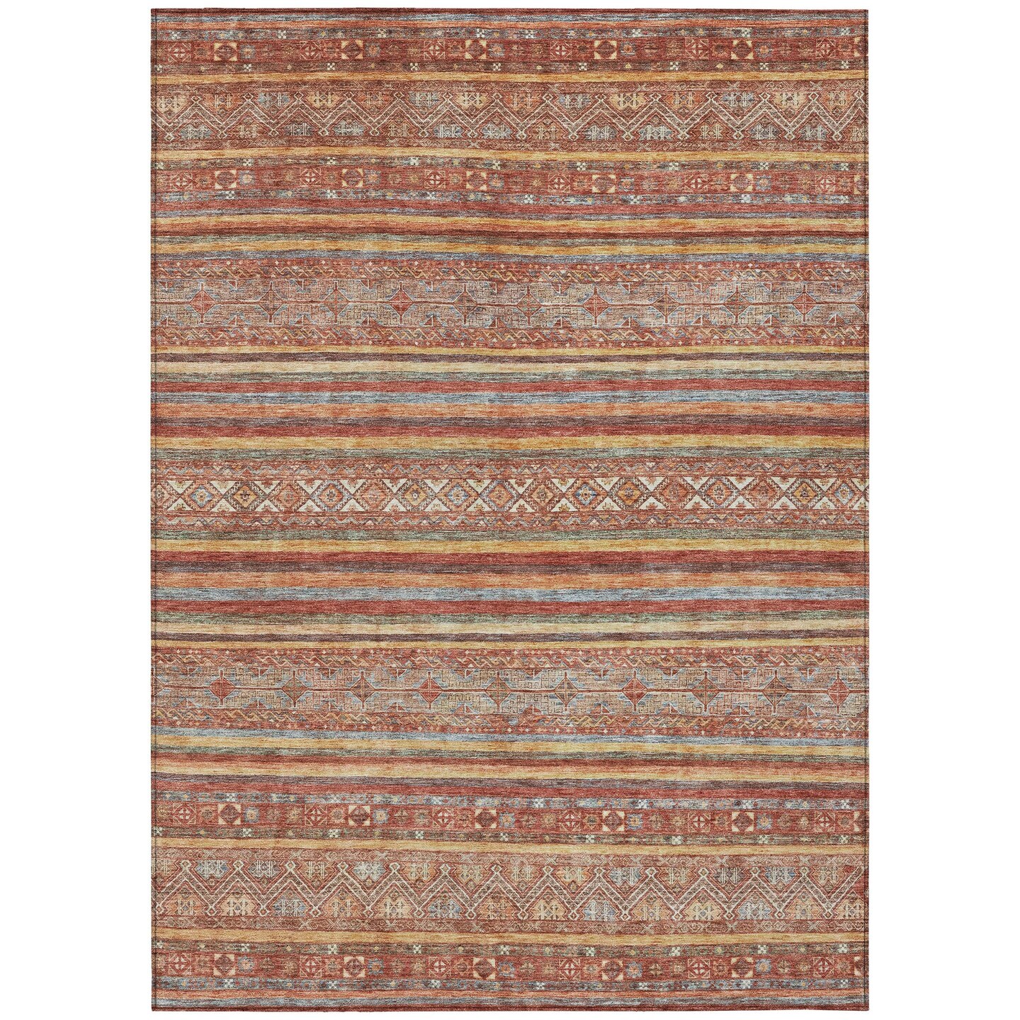 Edge Collections - 5' x 8' - Multicolor - Durable Southwestern Area Rug for Indoor and Outdoor Use - 1 Piece