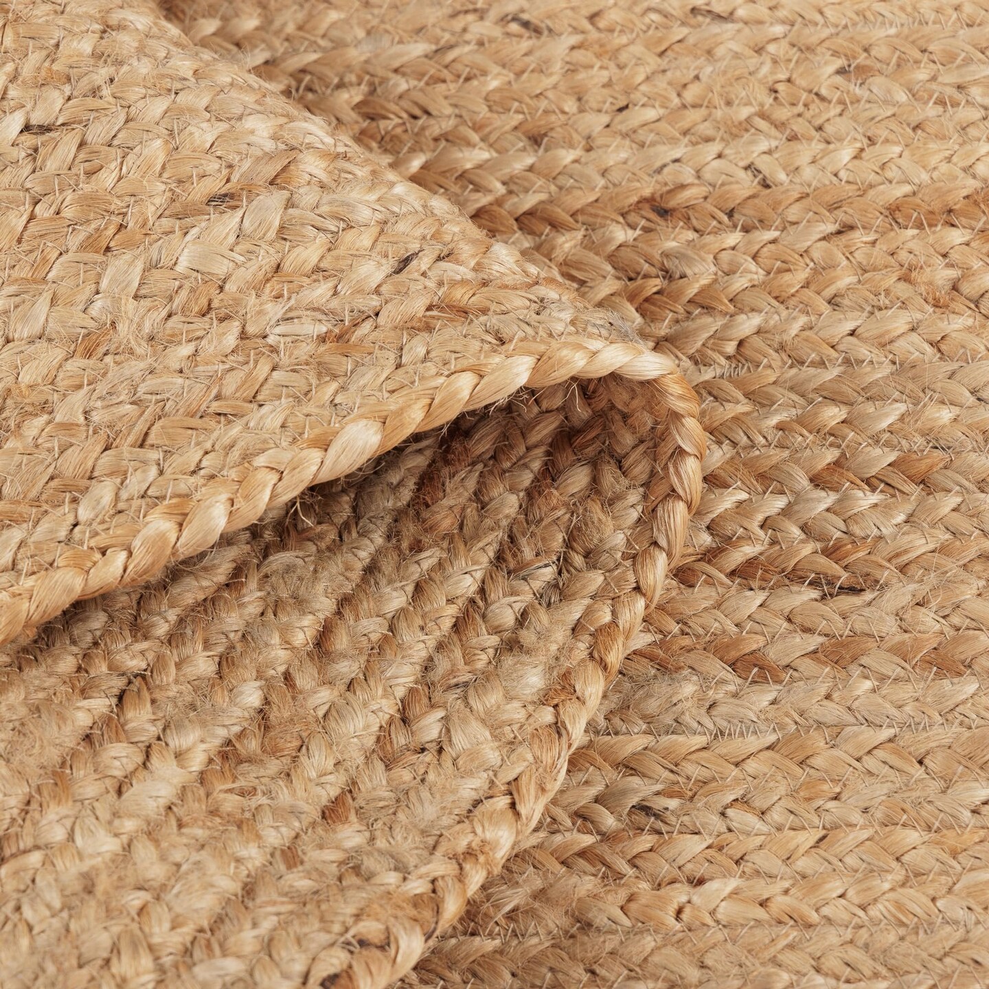 Edge Collections - 5' - Natural - Handwoven Natural Jute Round Rug for Rustic Home Decor - 1 Piece