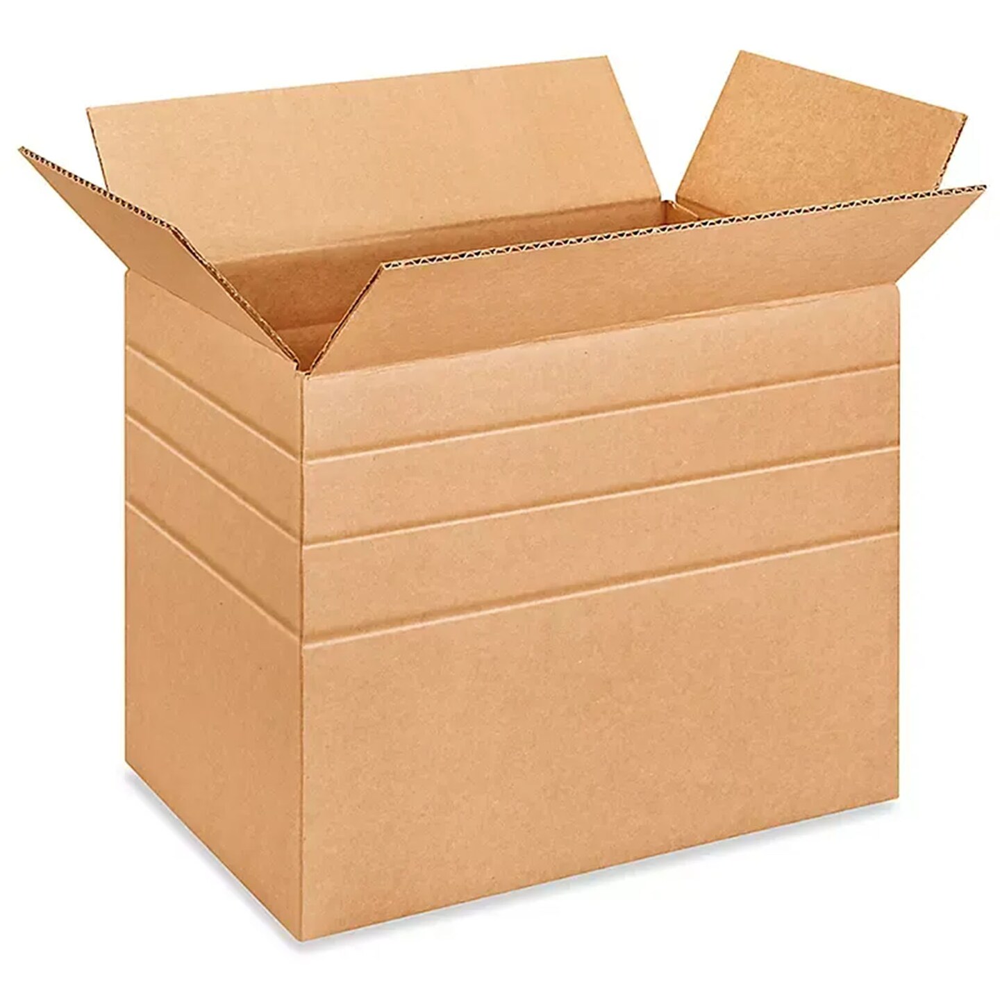 100 Pack Strong Multi Depth Corrugated Shipping Cartons for Moving Packaging and Storage 14 1⁄2 x 8 3⁄4 x 12 inch