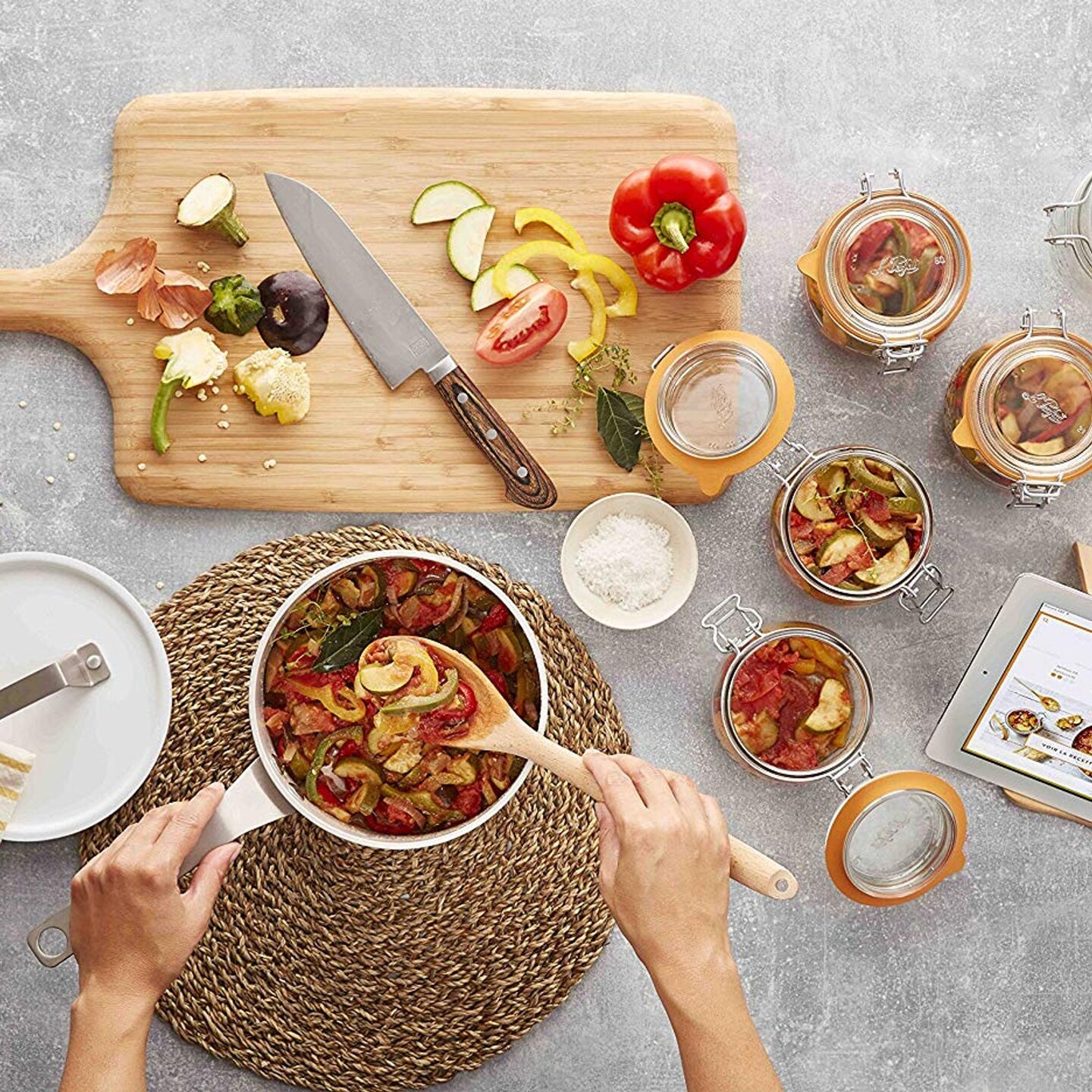 Le Parfait - Clear - Glass Versatile Preserving Jars for Storage and Canning - 4 Piece