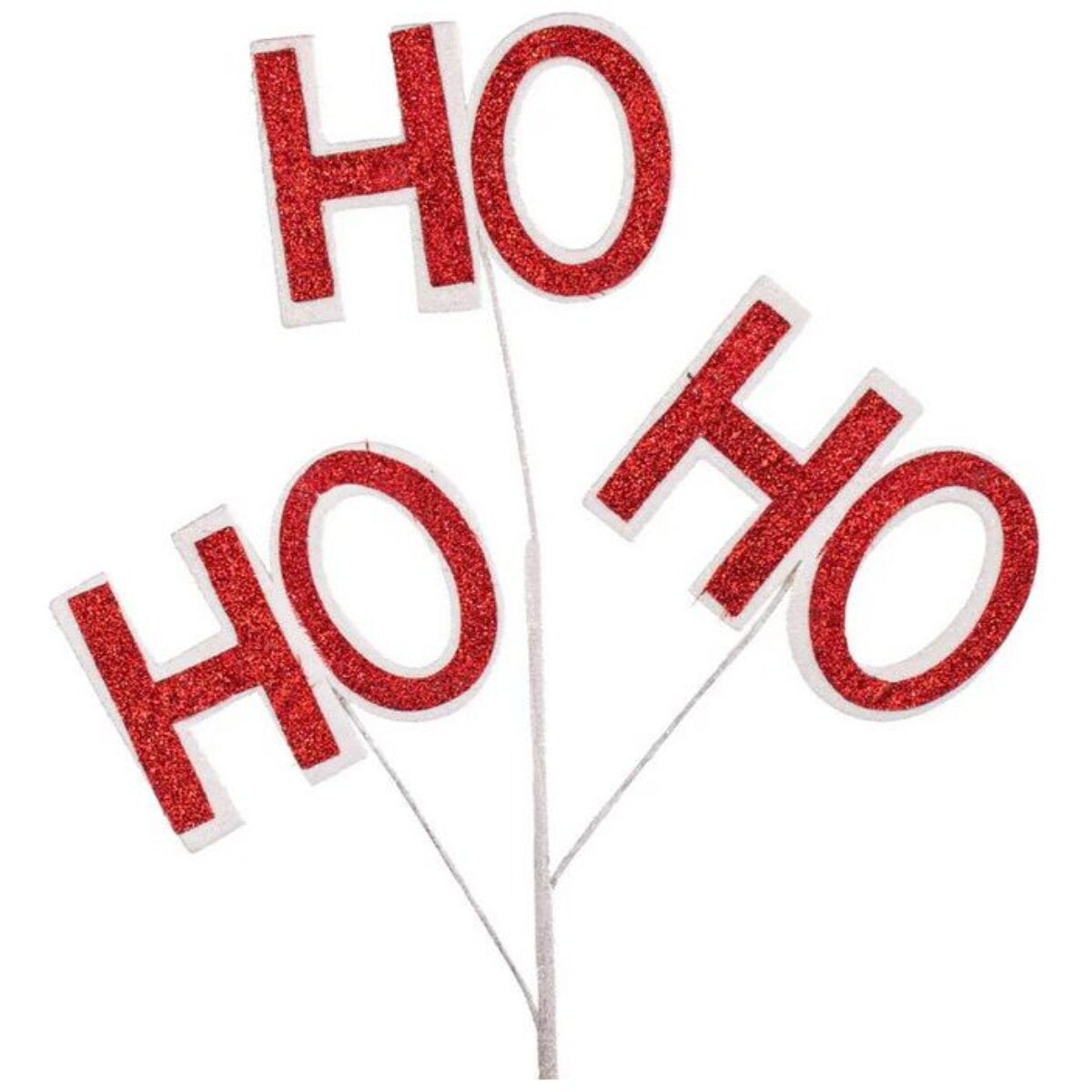 23&#x22; Glitter Ho Ho Ho Spray: Red &#x26; White
