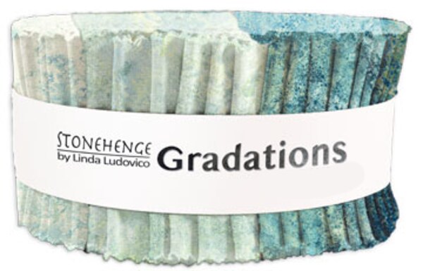 Stonehenge Gradations 2.5" Strip Roll (Jelly Roll) in Gemstone by Linda Ludovico for Northcott (SGRAD40-680)