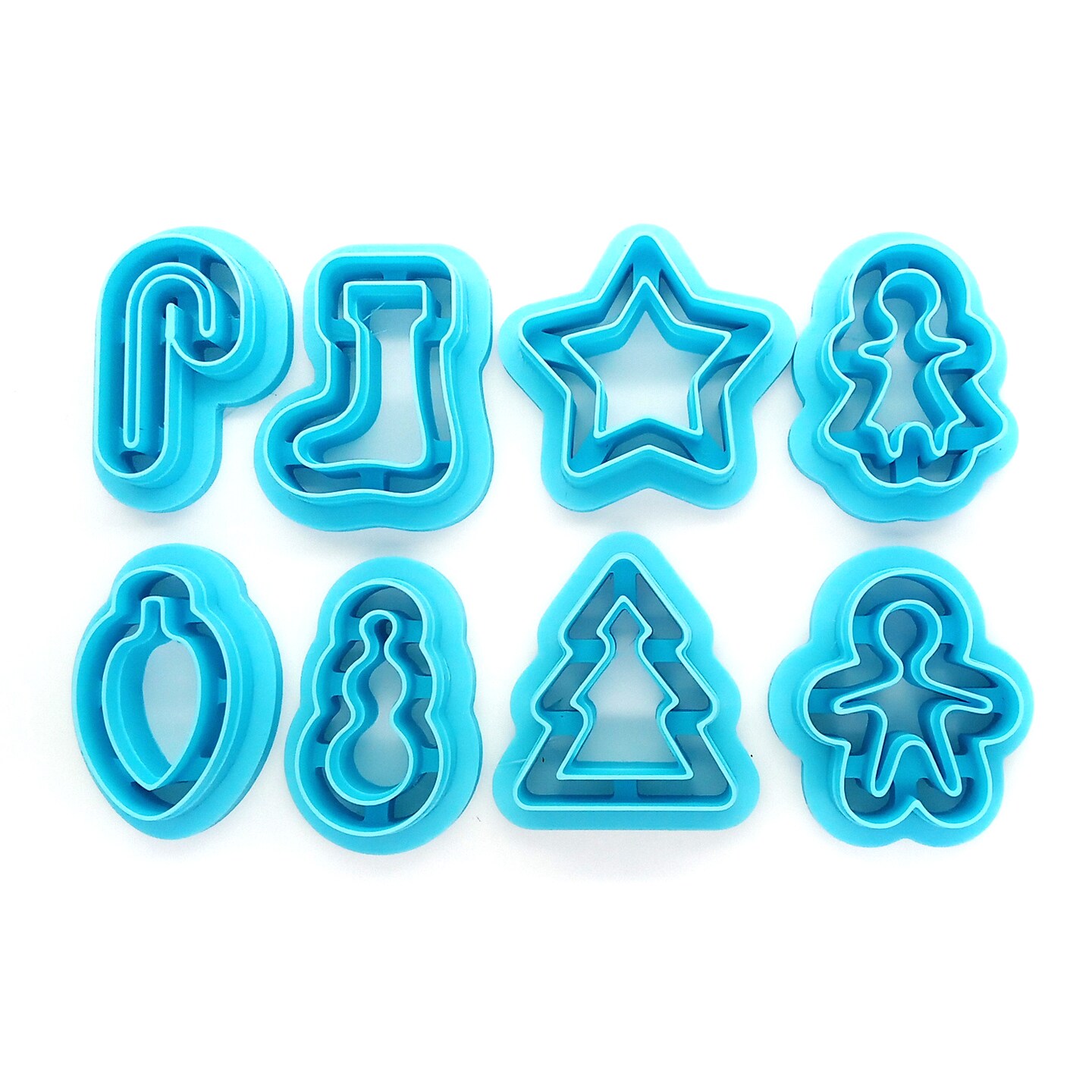 Christmas Clay Cutter Set, Cookie Cutter Shapes, 8 pcs, Adorabilities