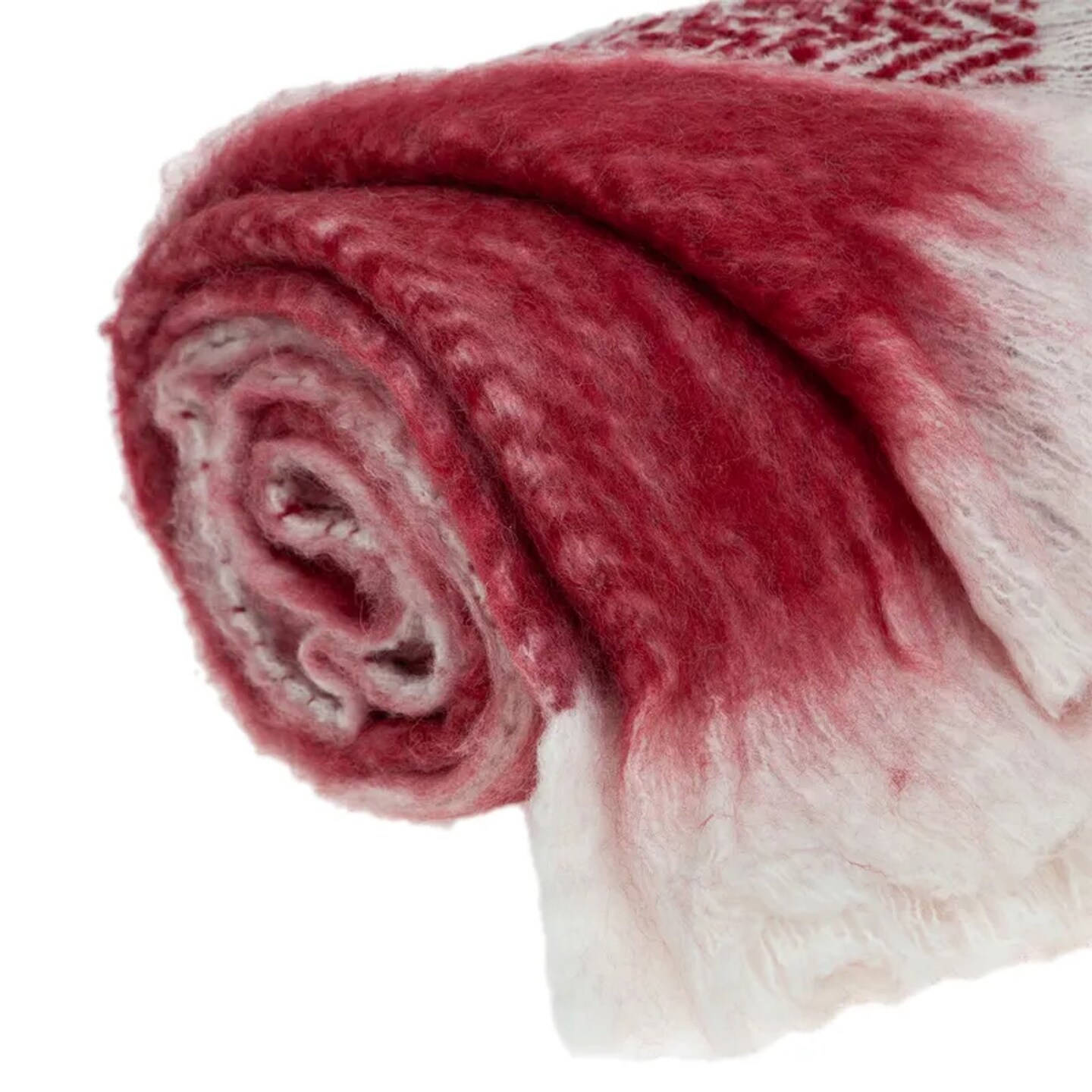 Edge Collections - 52&#x22; x 67&#x22; - Red - Cozy Handloom Throw for Stylish Accent - 1 Piece