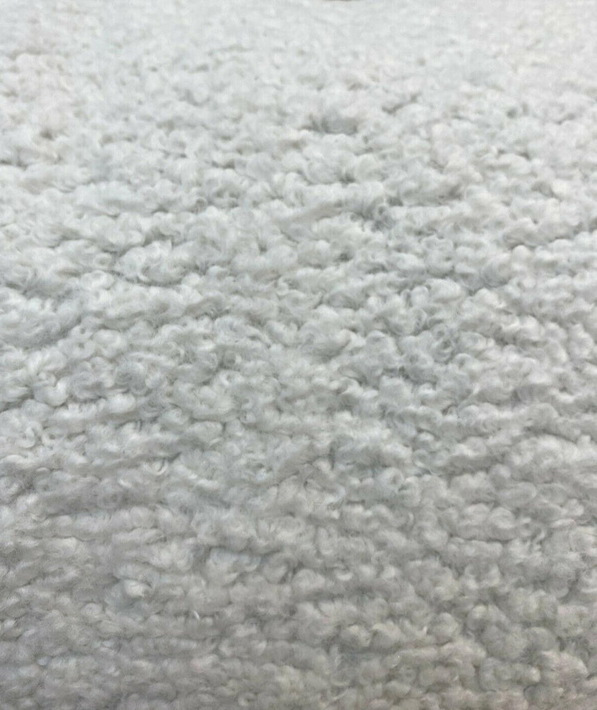 1 Yard Upholstery Faux Sheepskin Fabric White Sterling Heavy 100% Polyester 60 Inch Width