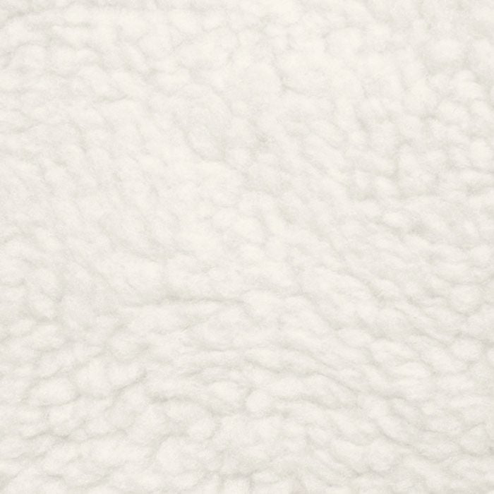 Solid Natural Creamy White Sherpa Plush Fleece Fabric | By the Yard