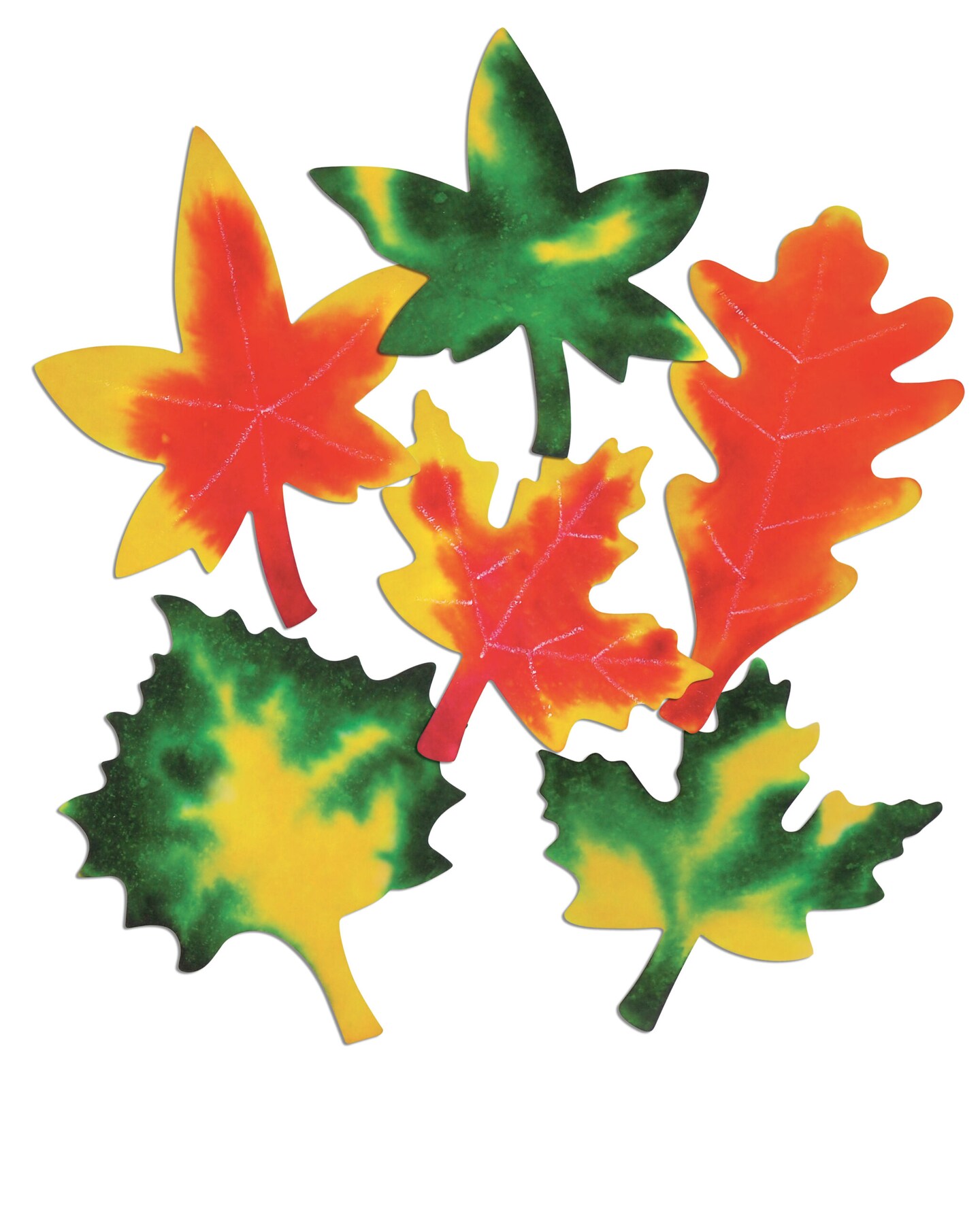 Color Diffusing Leaves &#x2013; 160 Pack Assorted Craft Paper Shapes for Classroom Art &#x26; Fall Projects