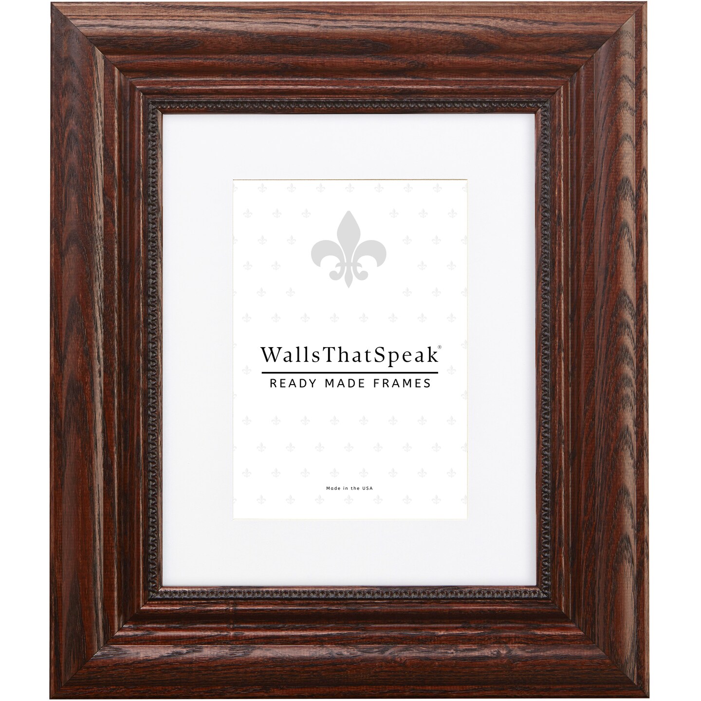 5x7 Matted Picture Frame, Colonial Ornate 2.25 Inch Wood Moulding, Wall Display Frame for Art, Posters, or Photos by wallsthatspeak