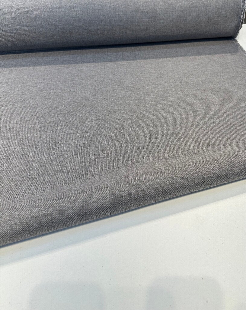 1 Yard Outdoor Upholstery Fabric Verona Stone Gray Linen Like 100% Acrylic 54 Inch Width