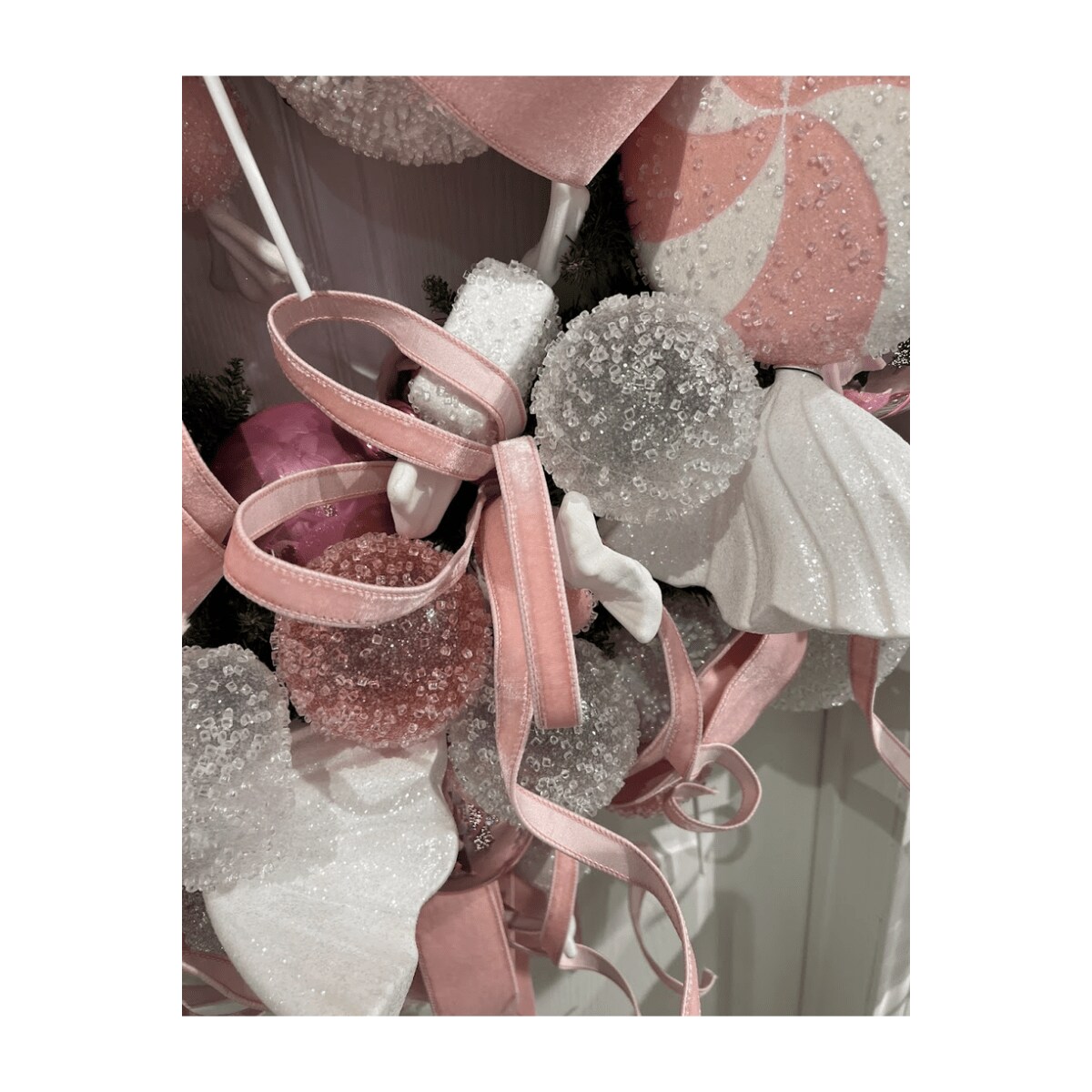 18&#x22; Pink Icy Sugar Candy Ornament