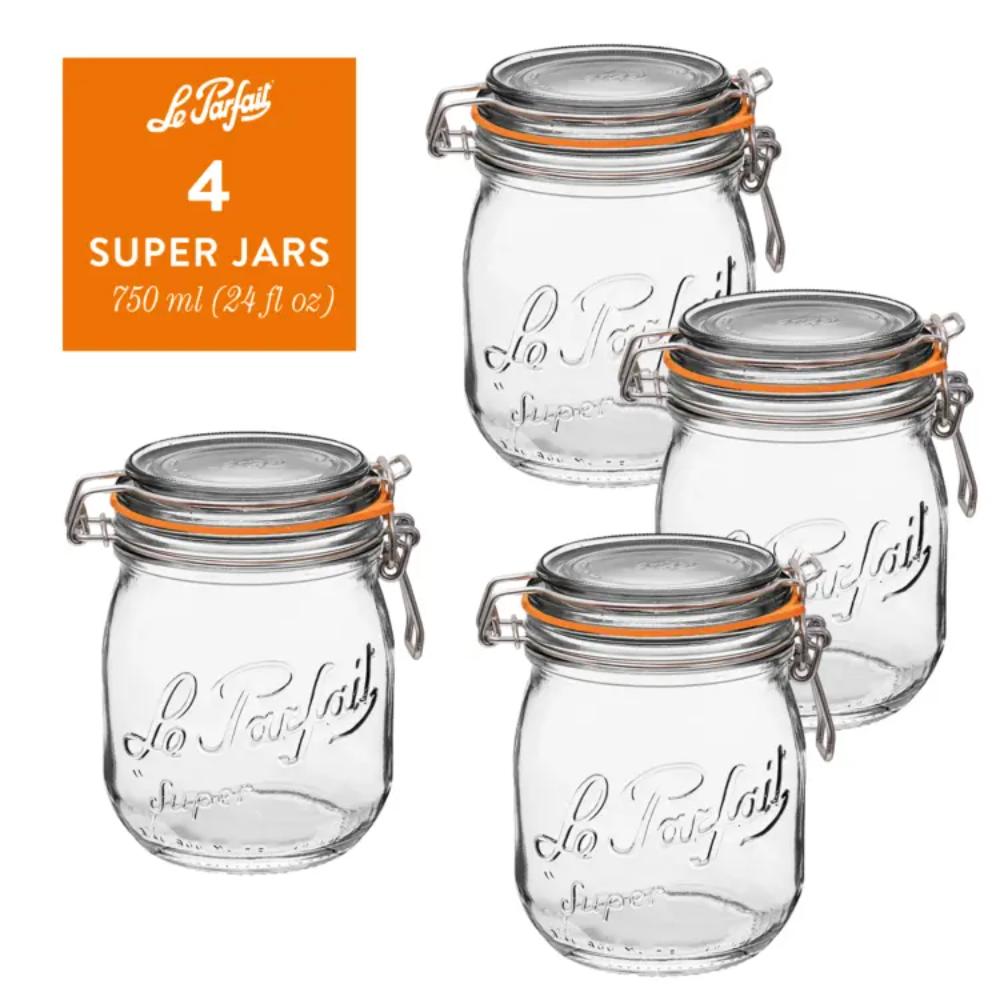 Parfait Storage Containers Le Parfait - Clear - Versatile Glass Preserving Jars for Food Storage ...