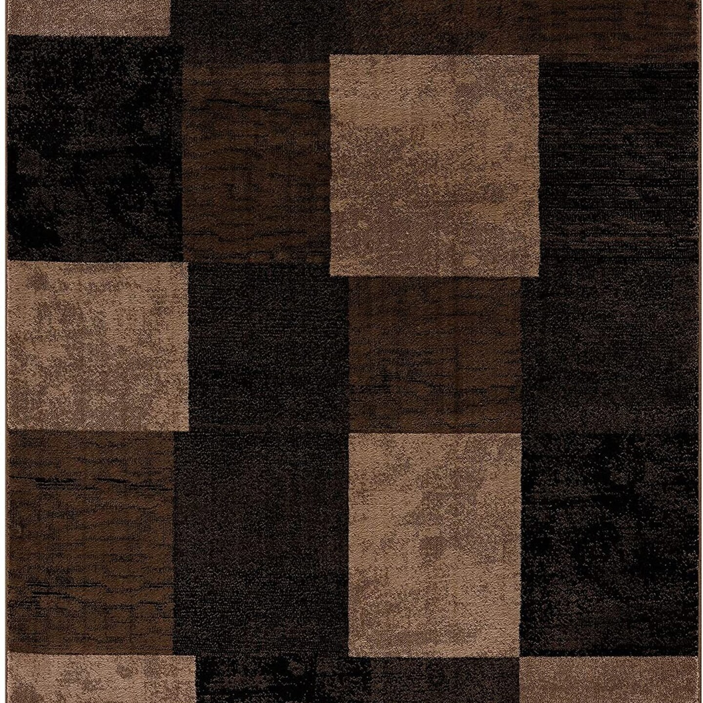Edge Collections - 13' - Brown - Classic Checkered Runner Rug for Warmth and Style - 1 Piece