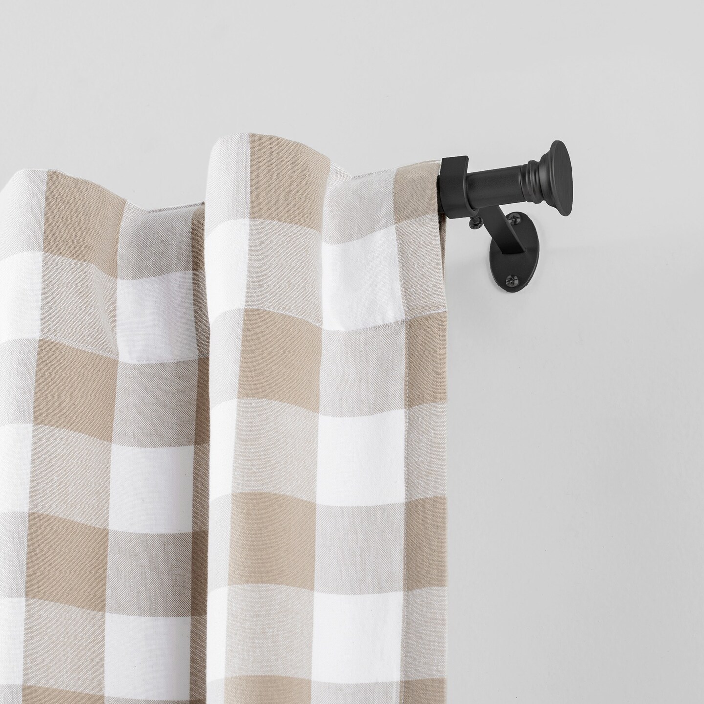 Threadmade Home Shaker Curtain Rod, Wrought Iron - 28"W x 48"L