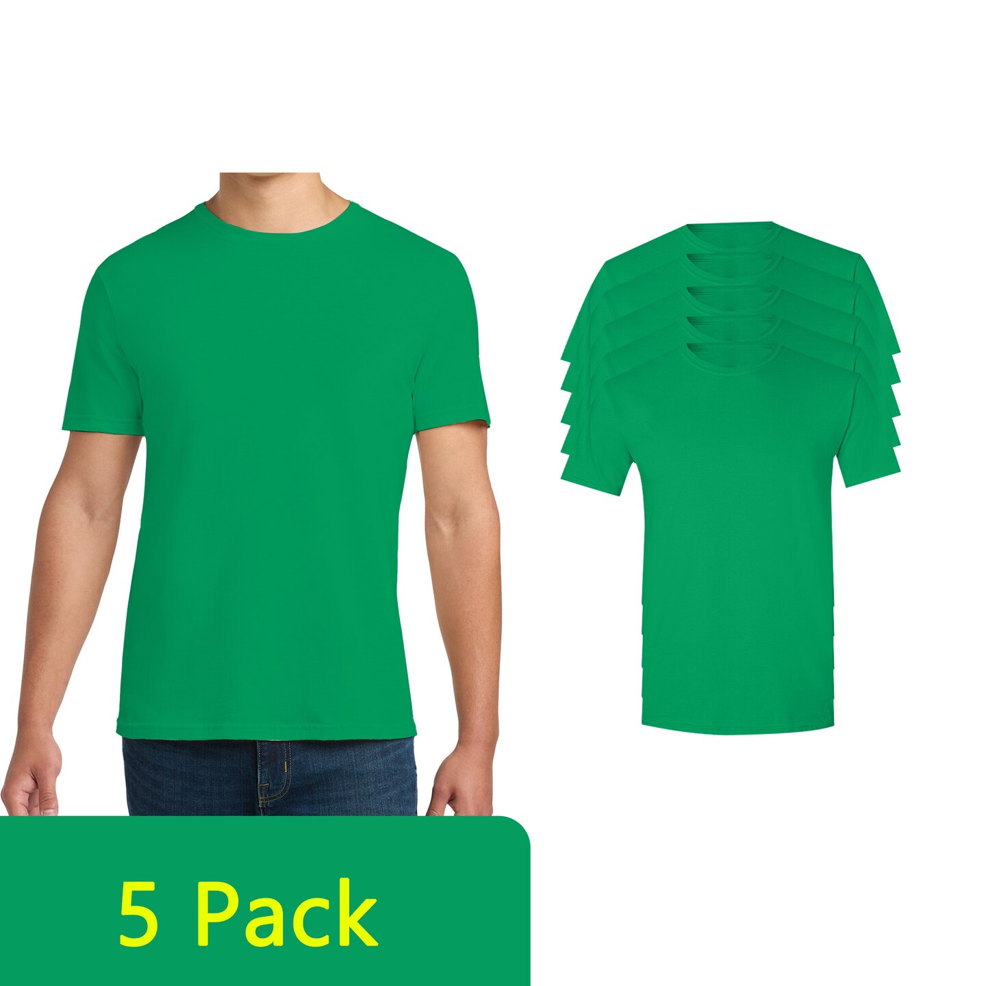 Gildan Softstyle Irish Green Crewneck Multi Pack Tee Set for Custom Design & Creative Crafting