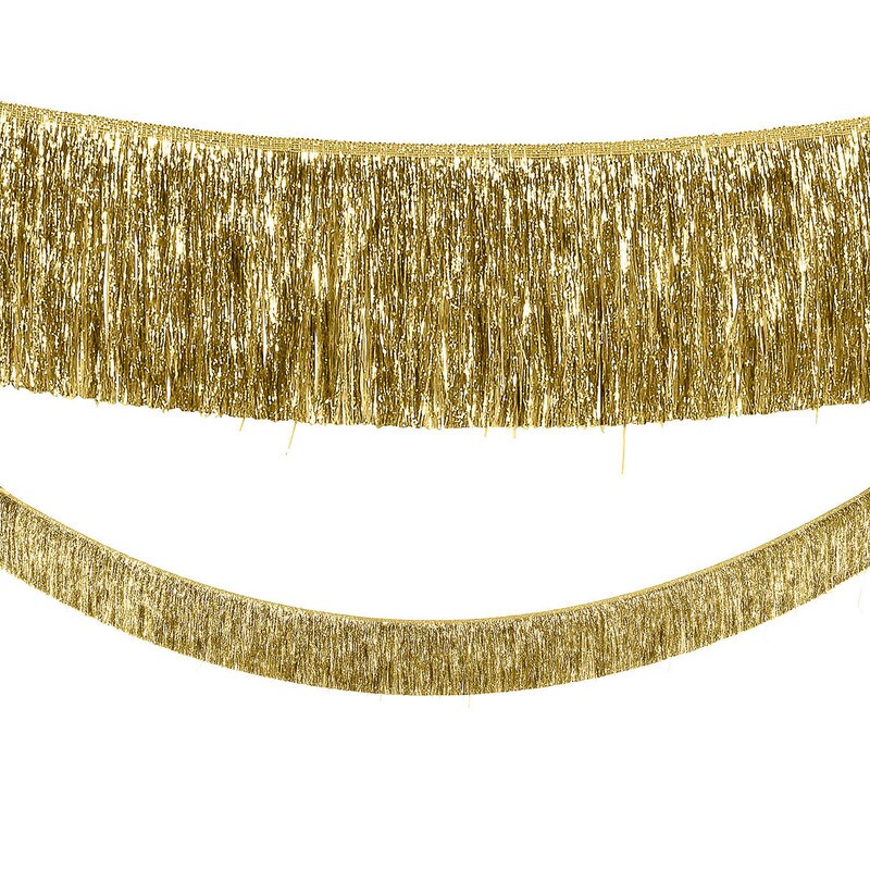 9 Ft. Ready-to-Hang Metallic Tinsel Fringe Garland