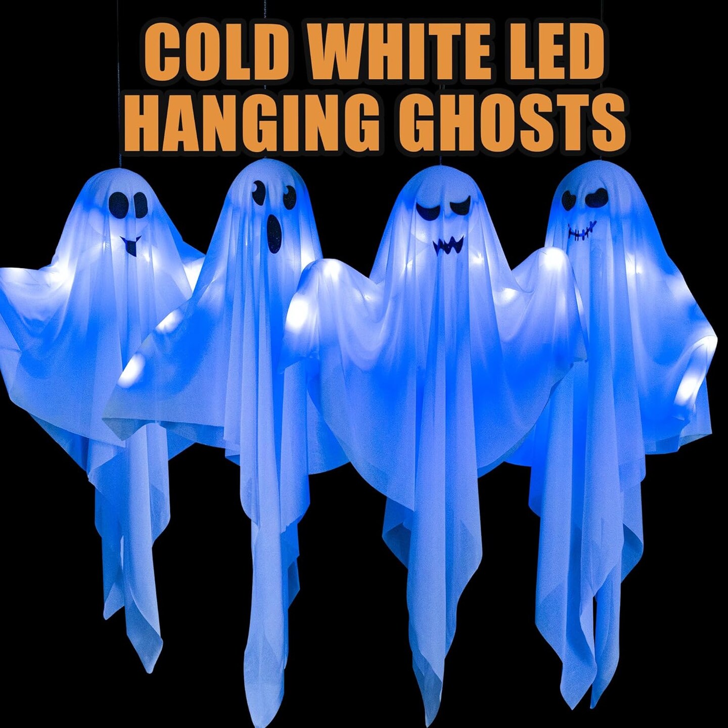 4 Pack Halloween Hanging Ghosts