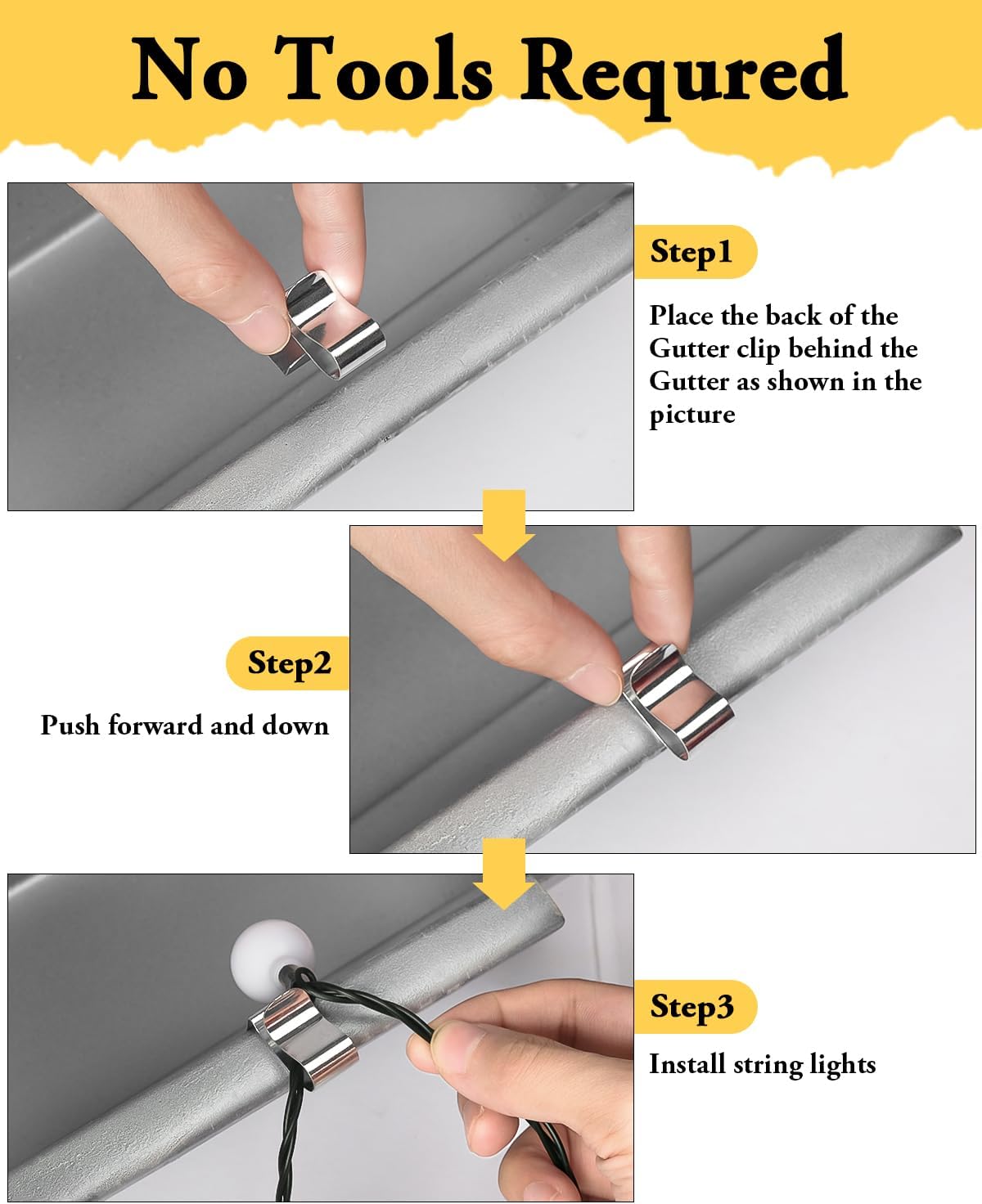 Gutter Clips for Hanging Outdoor Lights