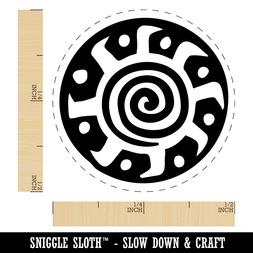 Tribal Southwestern Sun Star Ray Swirl Self-Inking Rubber Stamp Crafting Planner