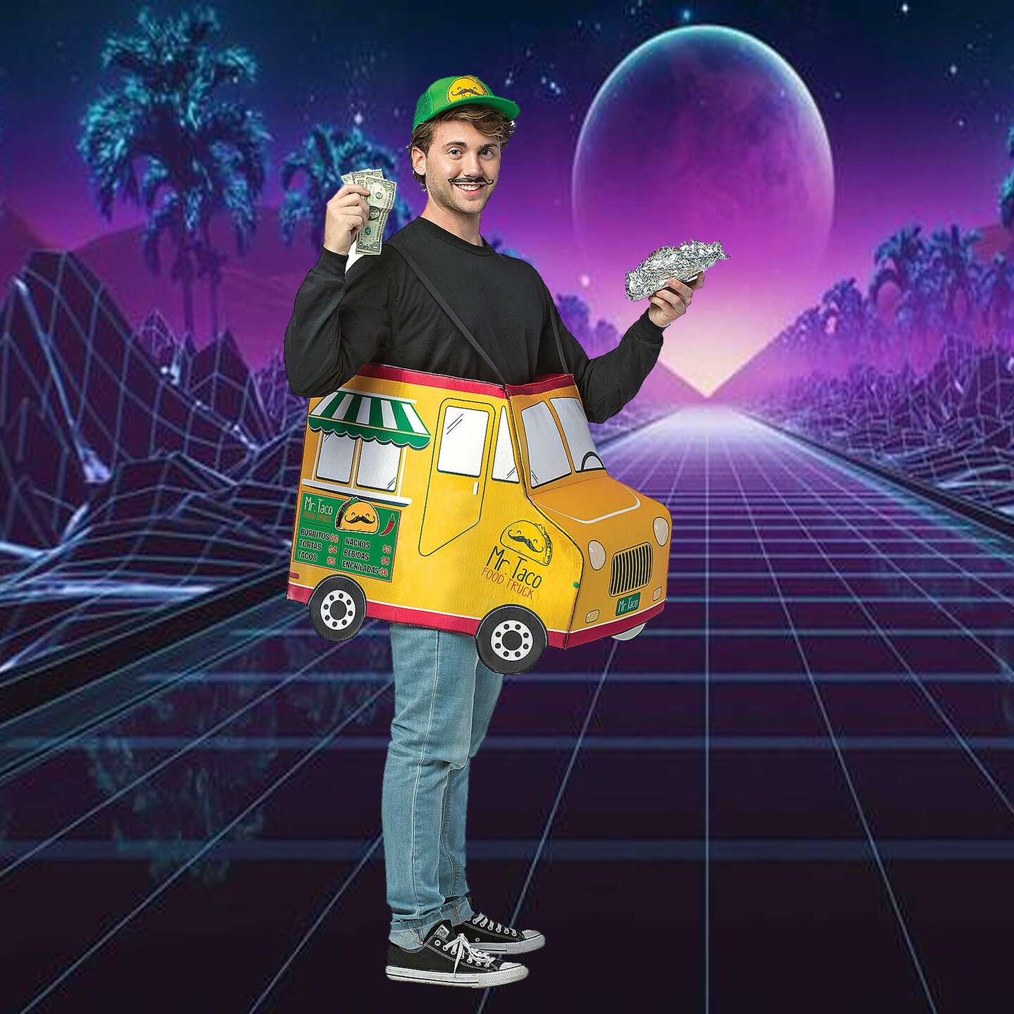 Mr. Taco Food Truck Adult Costume Tunic for Funny Foodie Halloween Outfit