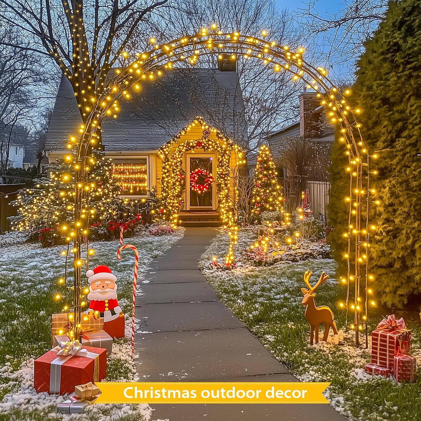 66ft 200 LED Christmas Lights Outdoor, Warm White Christmas Tree Lights Indoor Plug in,