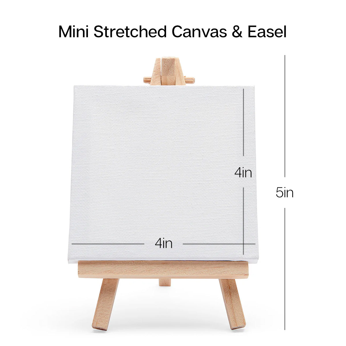 KINGART&#xAE; Easel &#x26; Canvas Set 4&#x201D; x 4&#x201D;, 8 pc