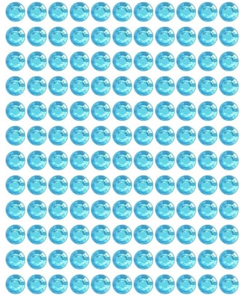 10mm Round Gemstone Stickers – Self Adhesive Craft Rhinestones, 84 Count – Gold, Silver, Pink, Blue