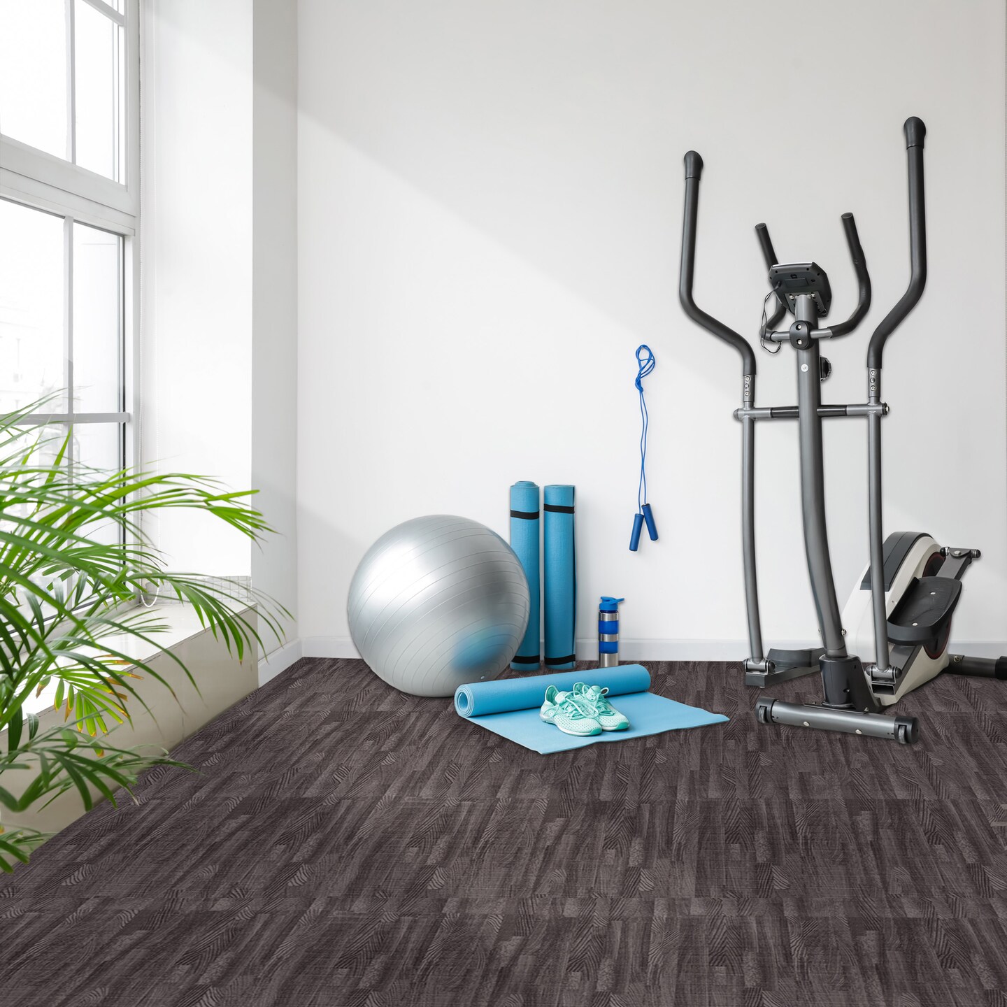 Sorbus 12 Tiles 48 Sq ft Wood Grain Interlocking Floor Foam Tile Mats - for Home, Playroom, Basement, Trade Show