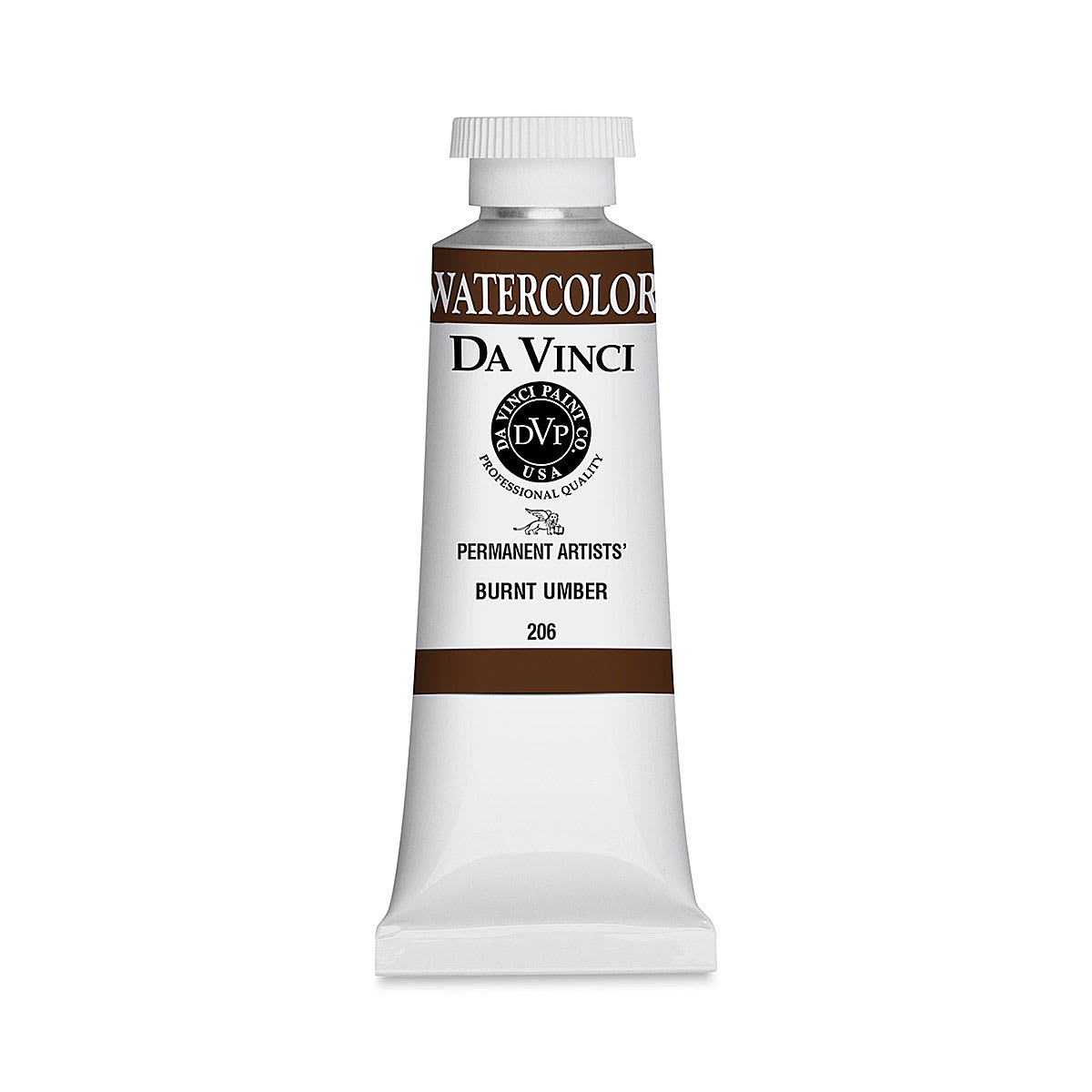 Da Vinci Artists' Permanent Watercolor - Burnt Umber, 37 ml tube