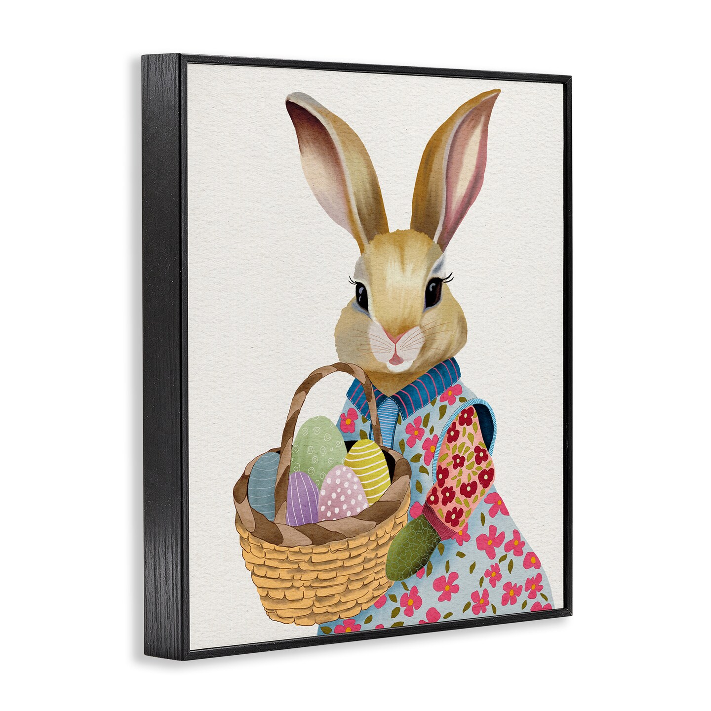 Stupell Industries Feminine Easter Bunny & Eggs Framed Giclee By Regina Moore