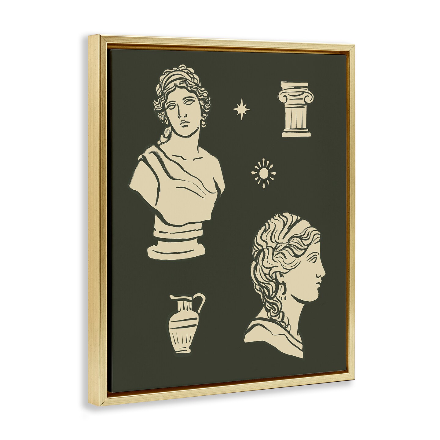 Stupell Industries Modern Dark Academia Statues Floating Frame By Victoria Barnes