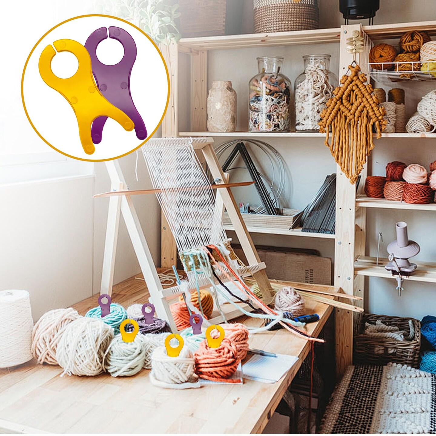 20pcs Yarn Bobbins for Crochet Large Bobbins Spool Tool - 2 Colors, Bobbin Winders Tool Weave Organizer Cross Stitch Thread Spool Organizer