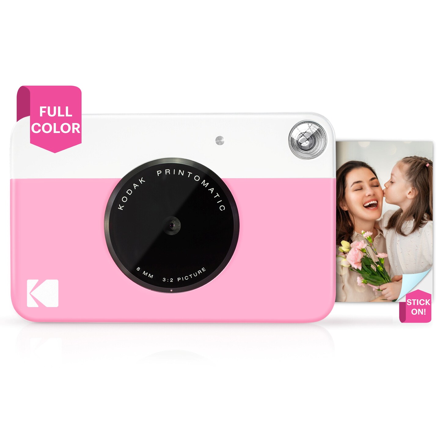 KODAK Printomatic Digital Instant Print Camera, Supports Sticky-Backed 2x3" Zink Photo Paper