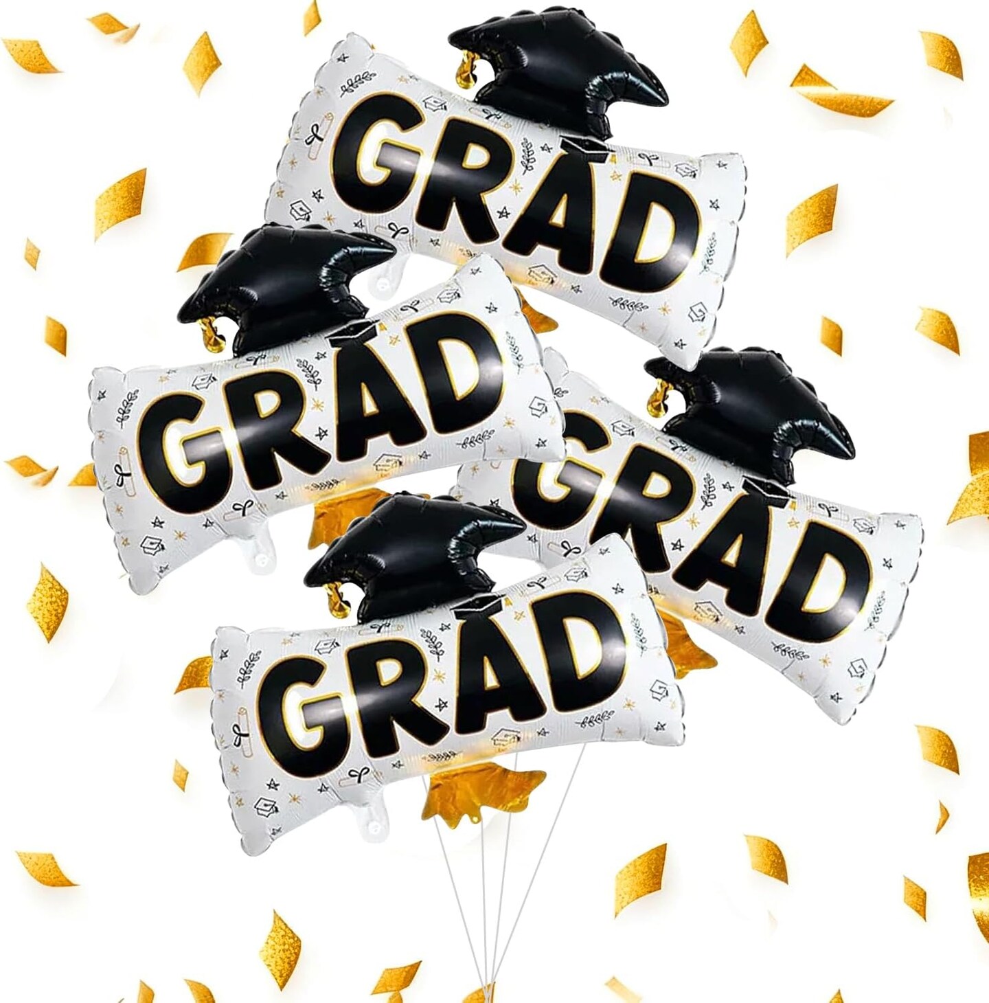 Graduation Party Balloons – 4PCS Class of 2026 Graduation Diploma Foil Balloons for Graduation Party Decorations