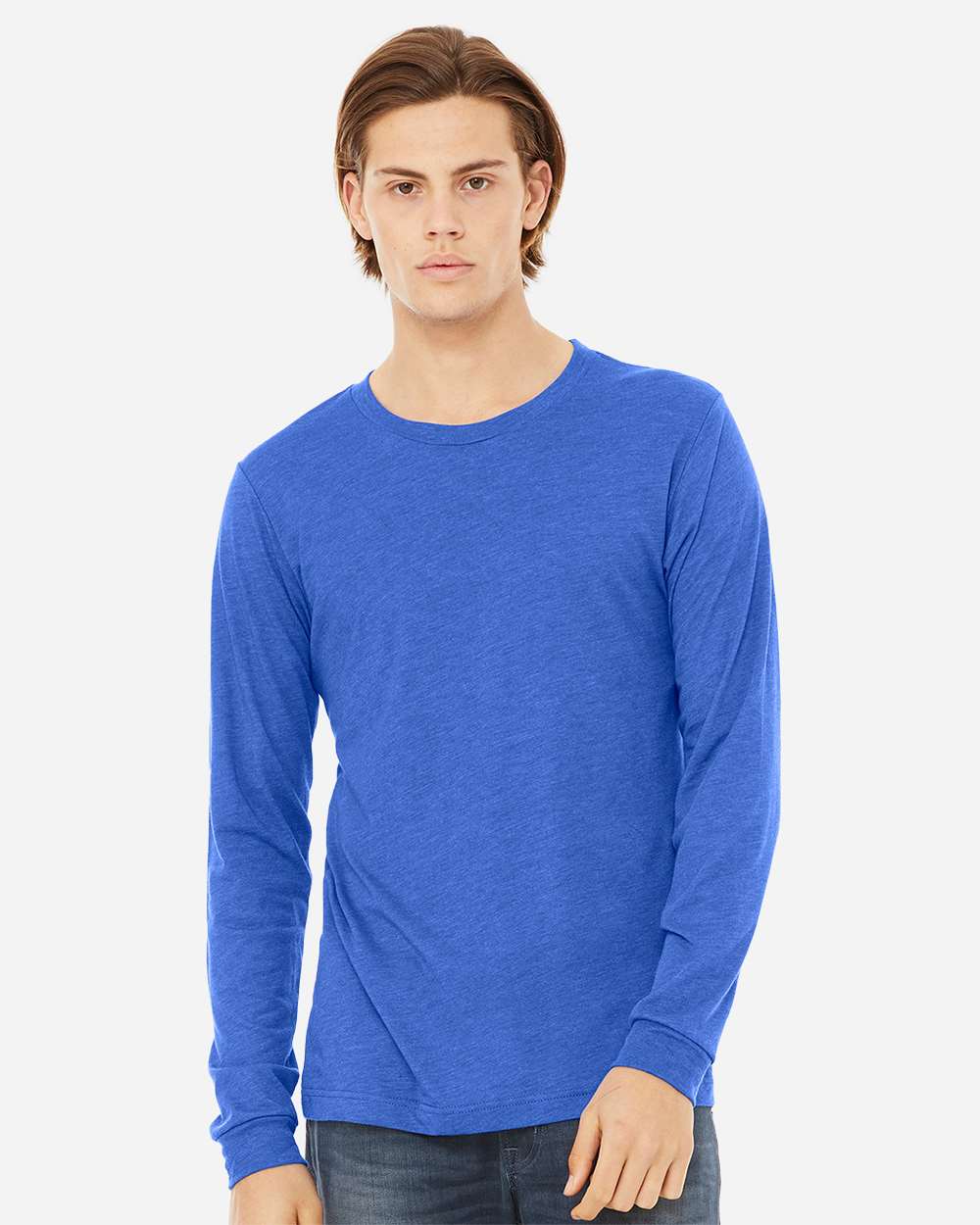 BELLA CANVAS Triblend Long Sleeve Tee Soft Lightweight Unisex Retail Fit Everyday Wear Shirt