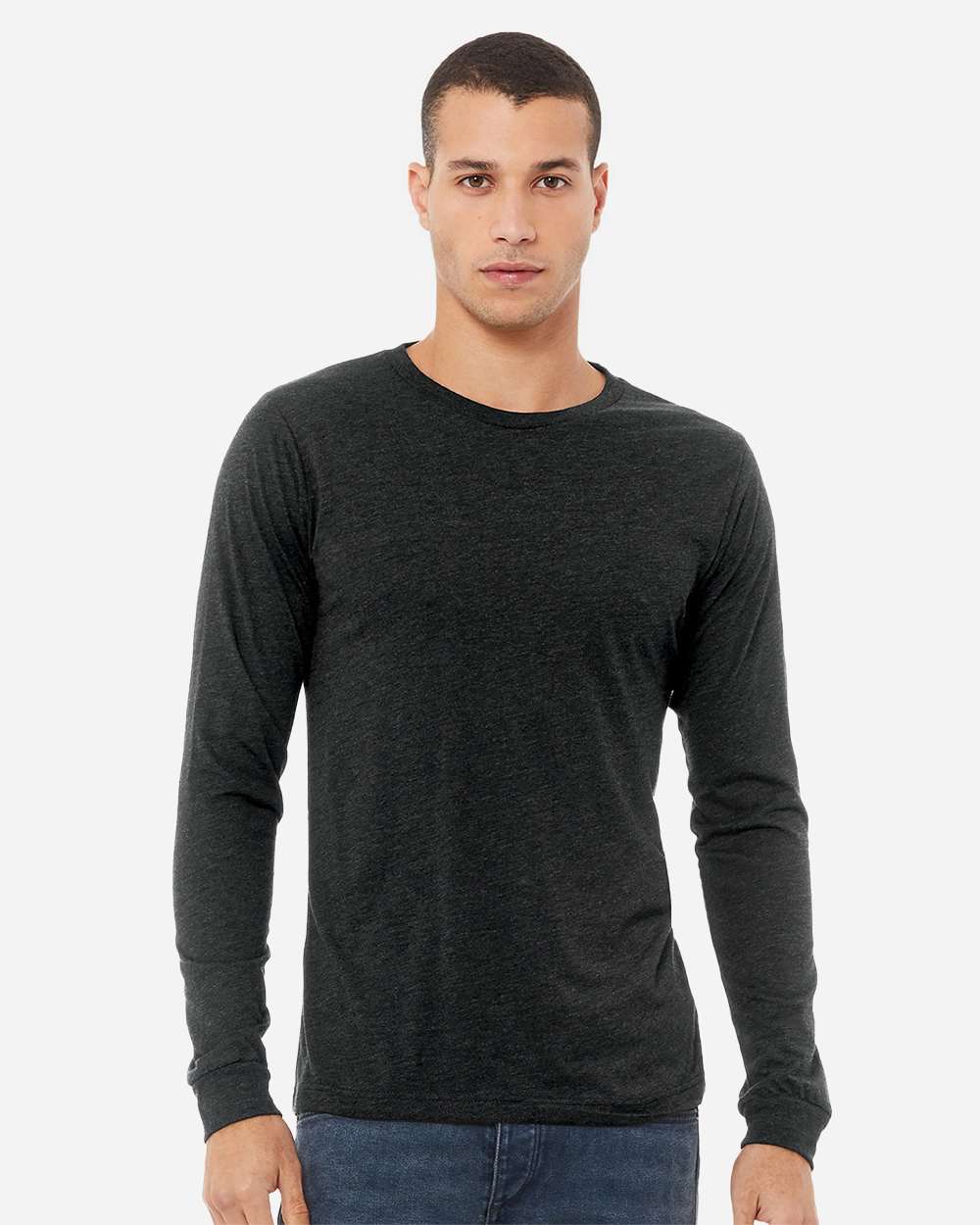 BELLA + CANVAS UnisexTriblend Crewneck Long Sleeve T-Shirt For Everyday Wear
