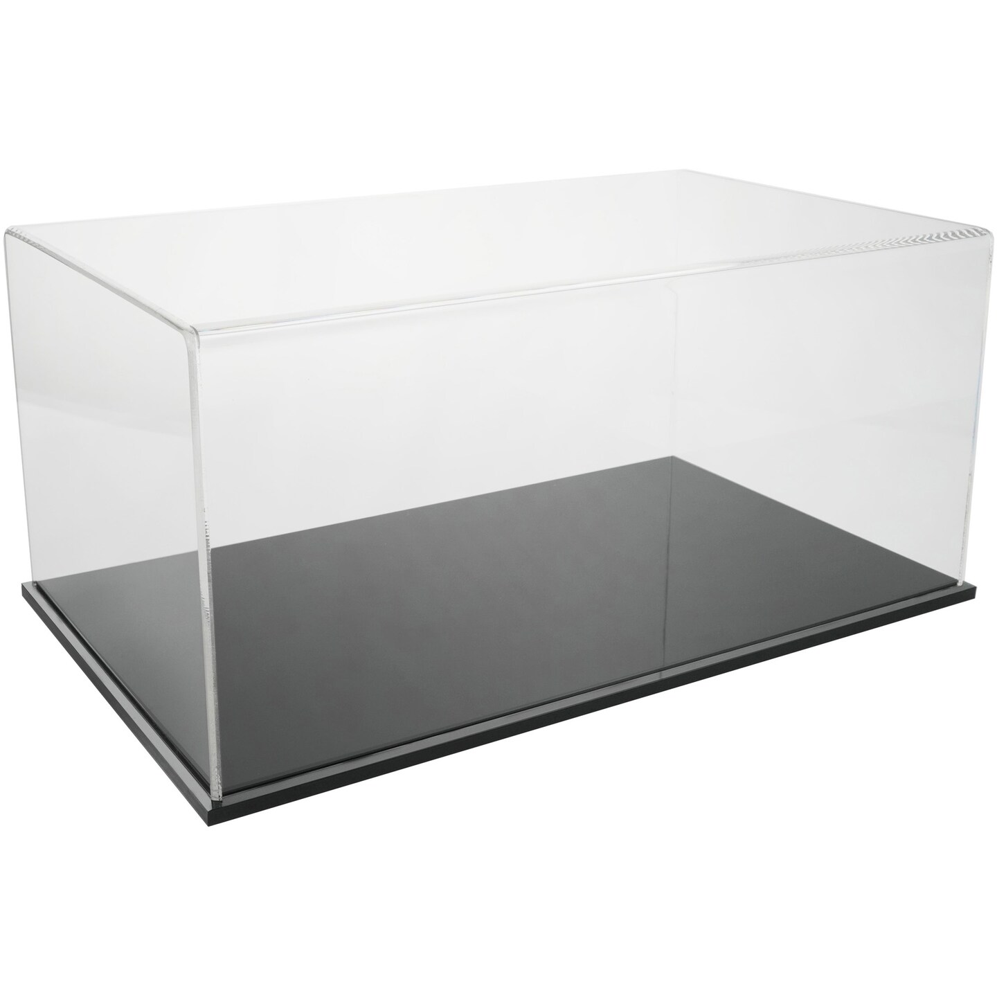 Plymor Clear Acrylic Display Case with Hardwood Base, 20" W x 12" D x 9" H