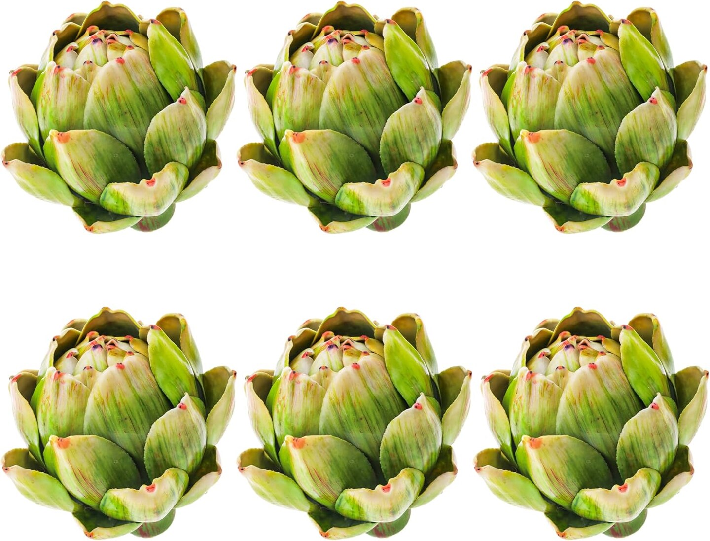 6Pcs Small Green Faux Artichokes Fake Artichokes Artificial Vegetables