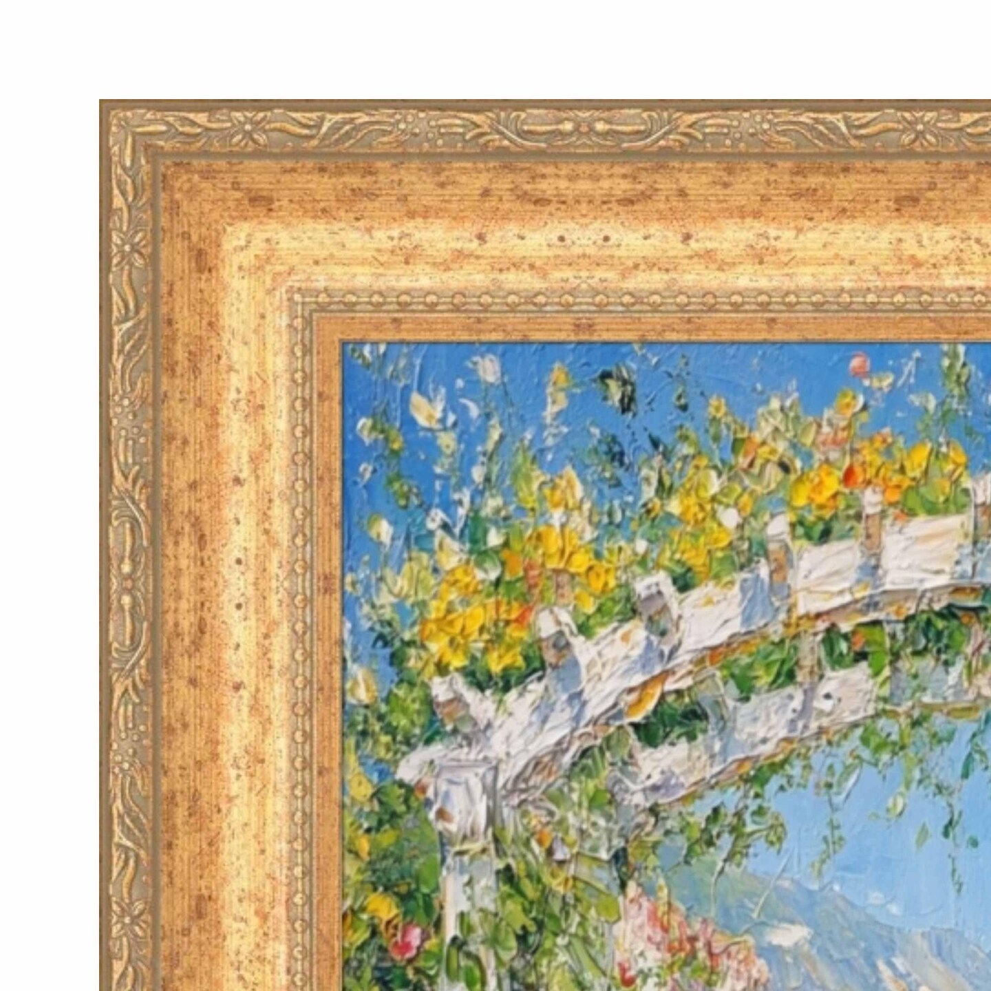 Wide Antique Gold Victorian Picture Frame 14x18 frame