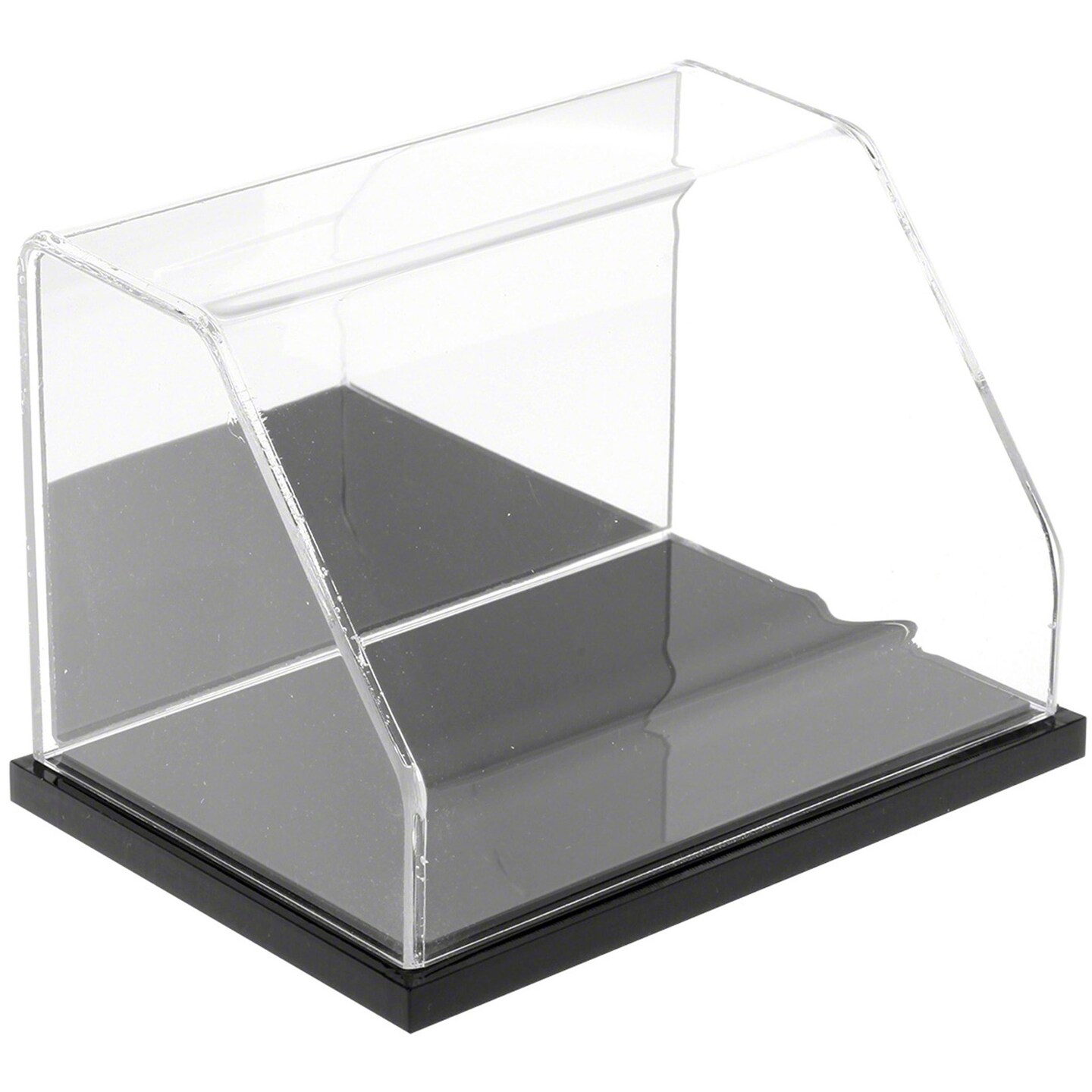 Plymor Clear Acrylic Slanted Front Display Case, 6" W x 4" D x 4" H