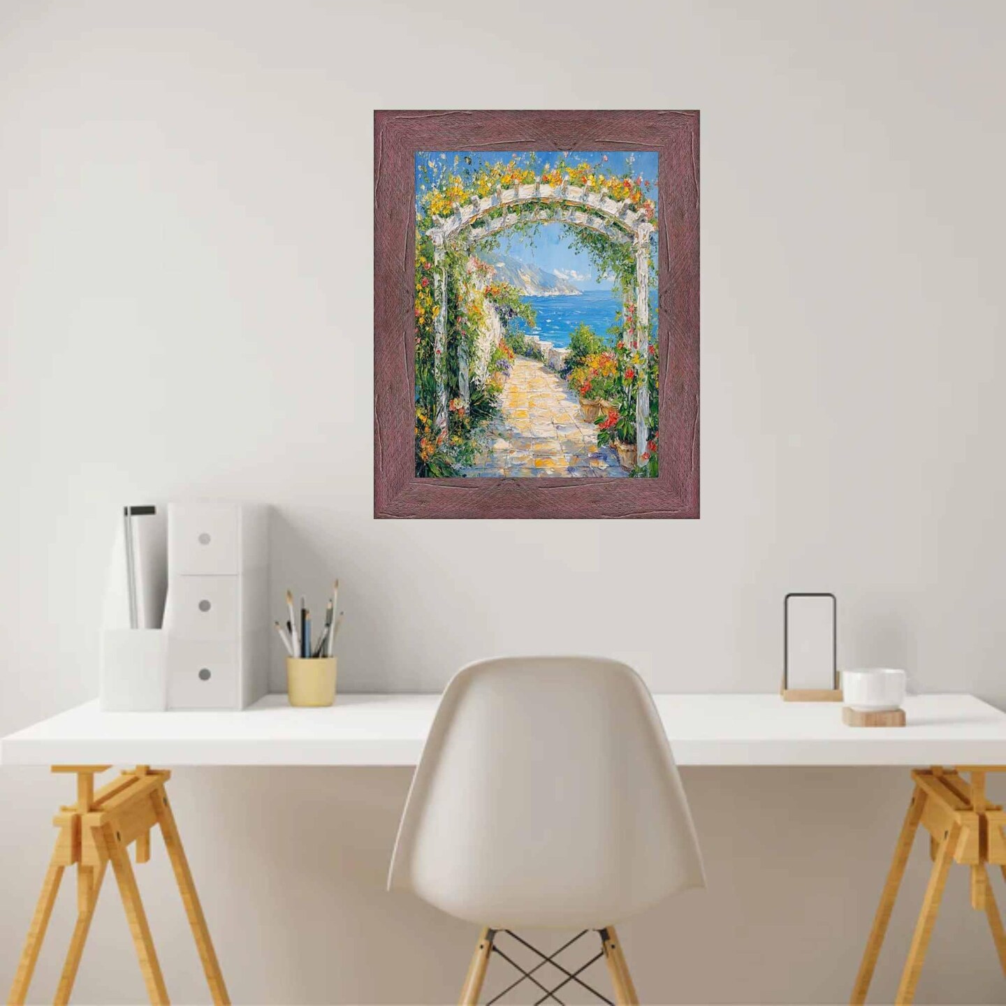 Drift Barnwood Hibiscus Rustic Picture Frame 27x40 frame