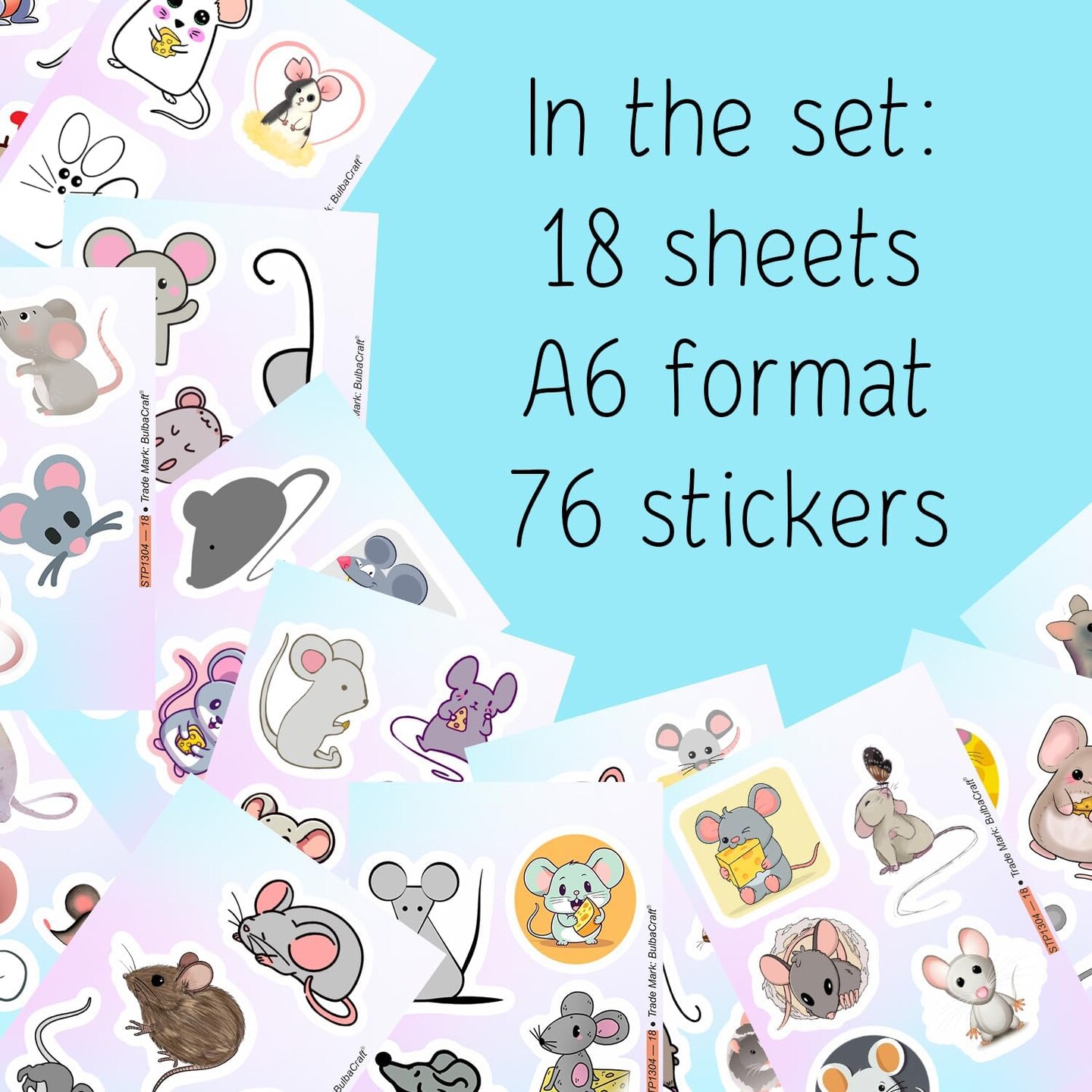 Mouse Stickers for Water Bottle and Laptop - Mouse Party Favors
