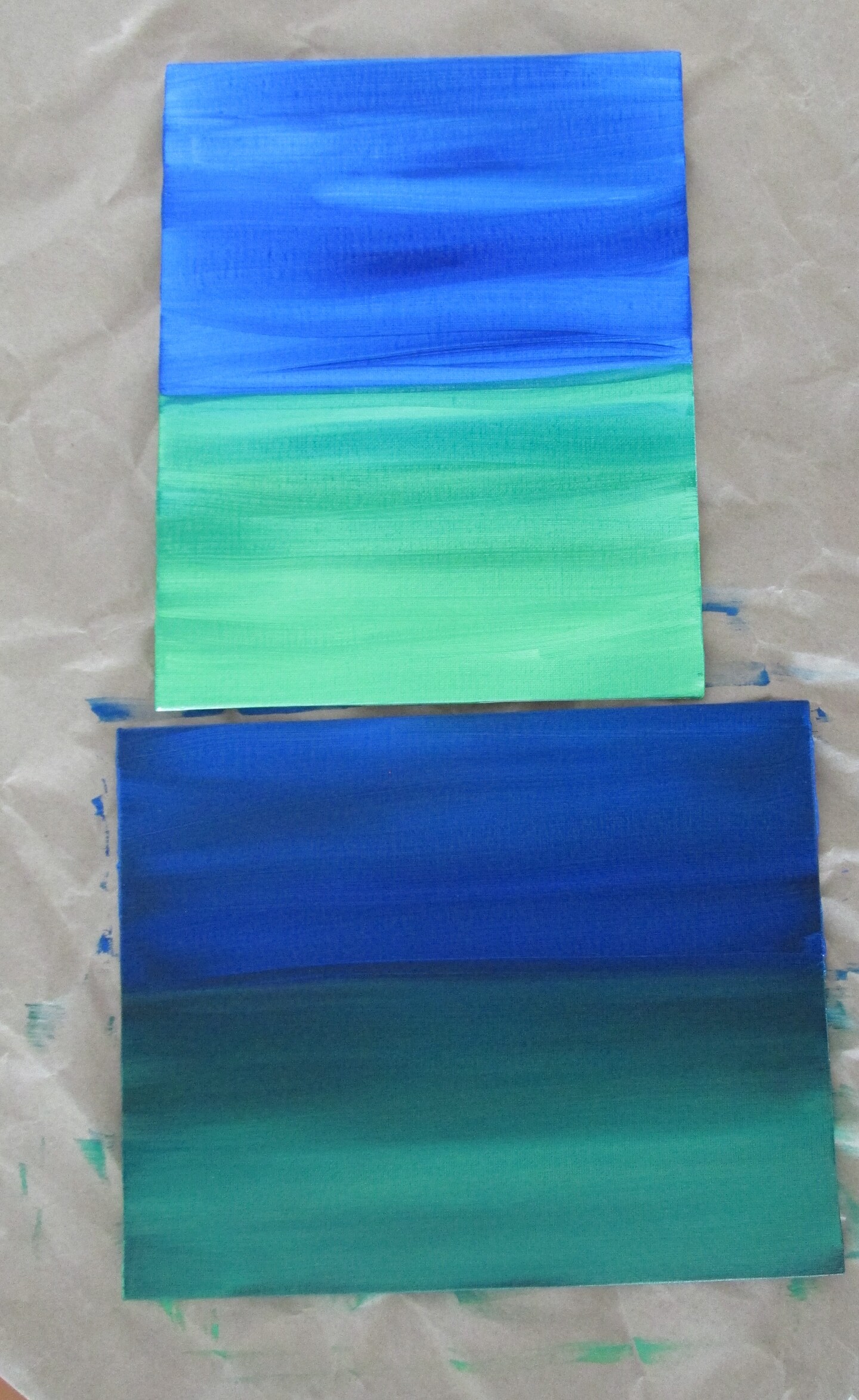 Paint flowers in grass with acrylic paint. image 4