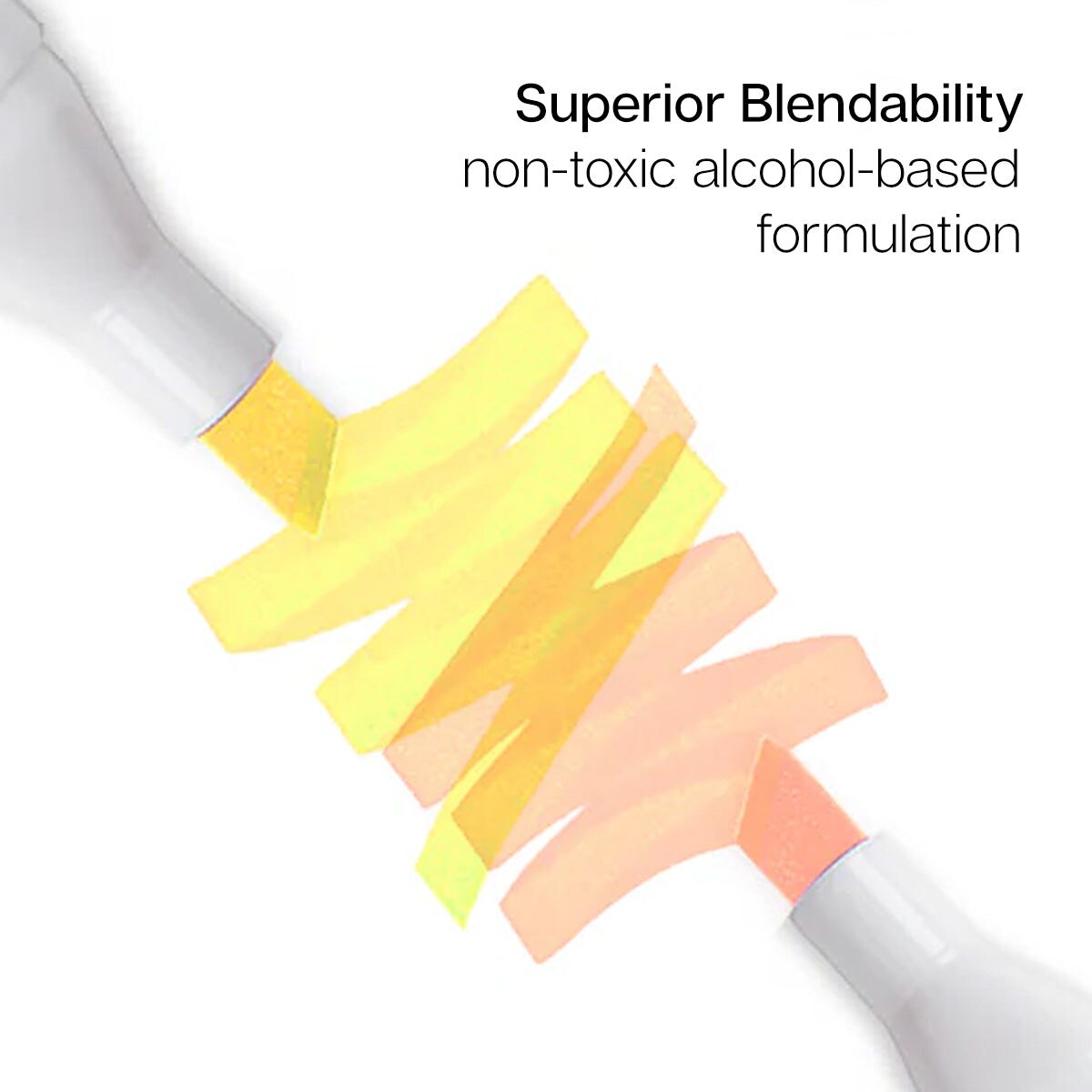 KINGART® PRO Double-Ended Art Alcohol Markers, 24 Portrait Palette Colors with Both Fine & Chisel Tips and Superior Blendability