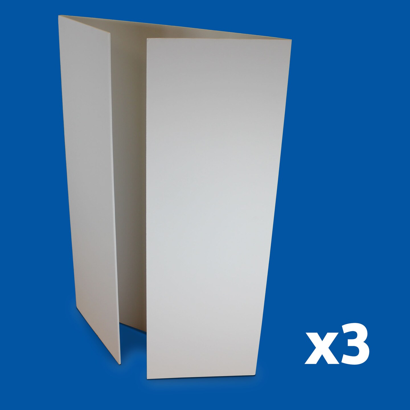 Flipside Products 36” x 48” Foam Project Boards for Presentations, Science Fair, School Projects, Event Displays and Trifold Picture Board - 3 Pack