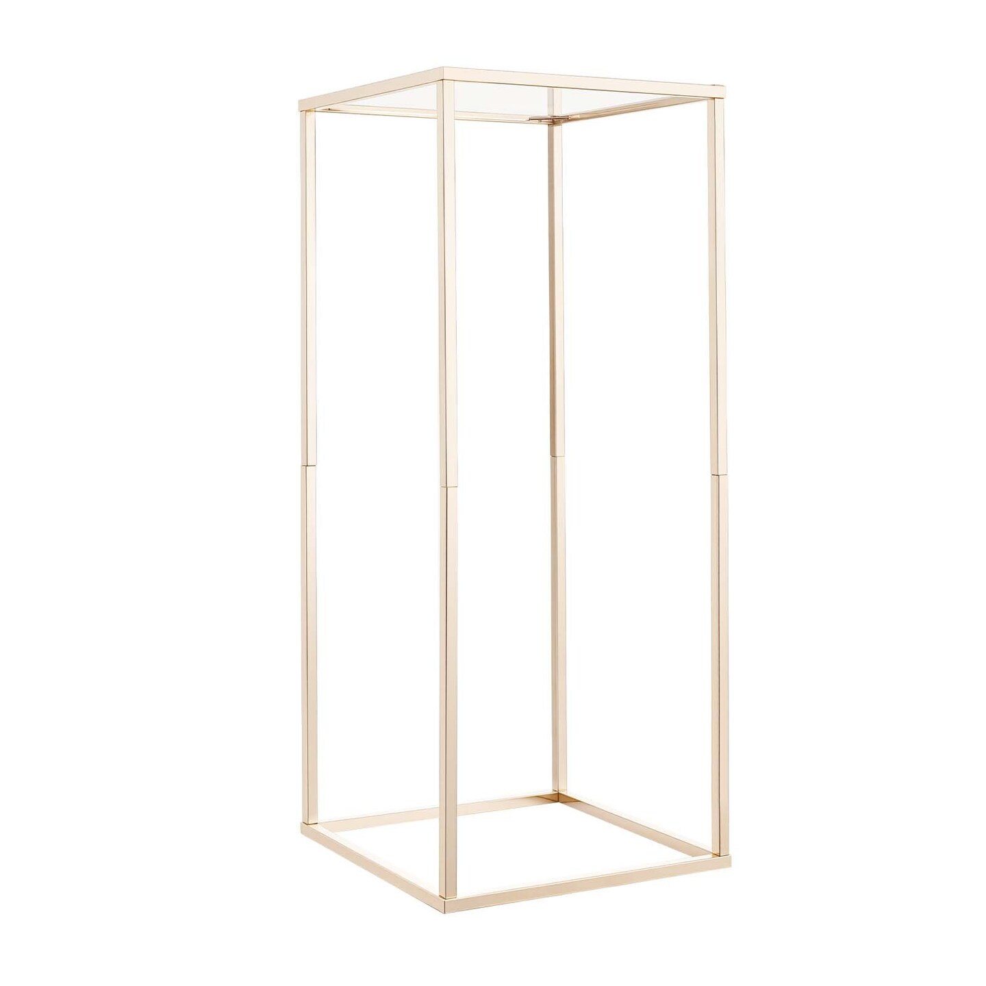 Gold Metal Floral Display Stand 10PCS, Rectangular Cube Wedding Decor