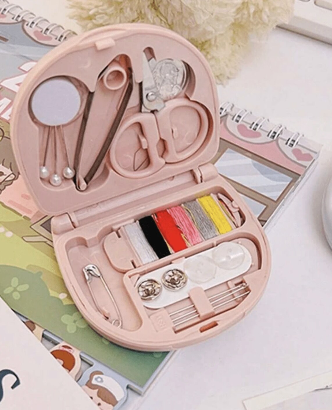 Mini Travel Sewing Kit – Portable DIY Repair Supplies with Threads, Scissors & Needles